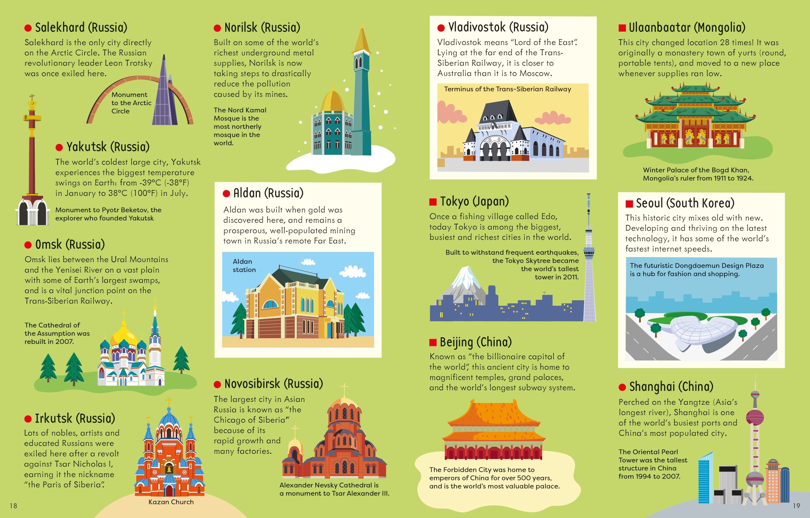 Carte cu puzzle Cities of the World, Usborne, +6 ani
