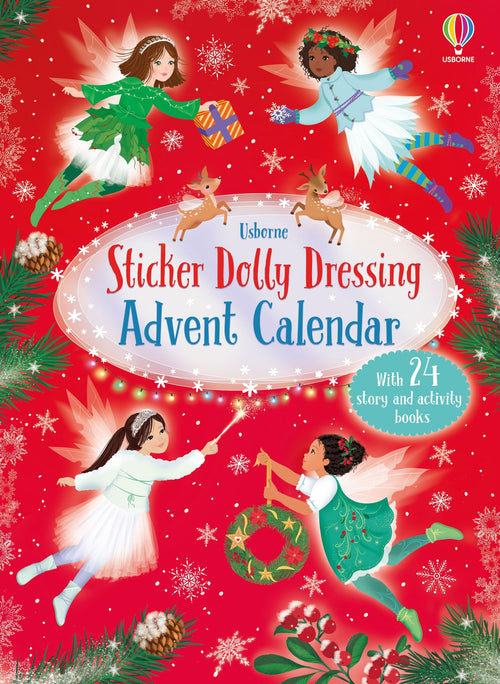 Advent Calendar cu autocolante si povesti, "Sticker Dolly Dressing Advent Calendar", Usborne, +5 ani