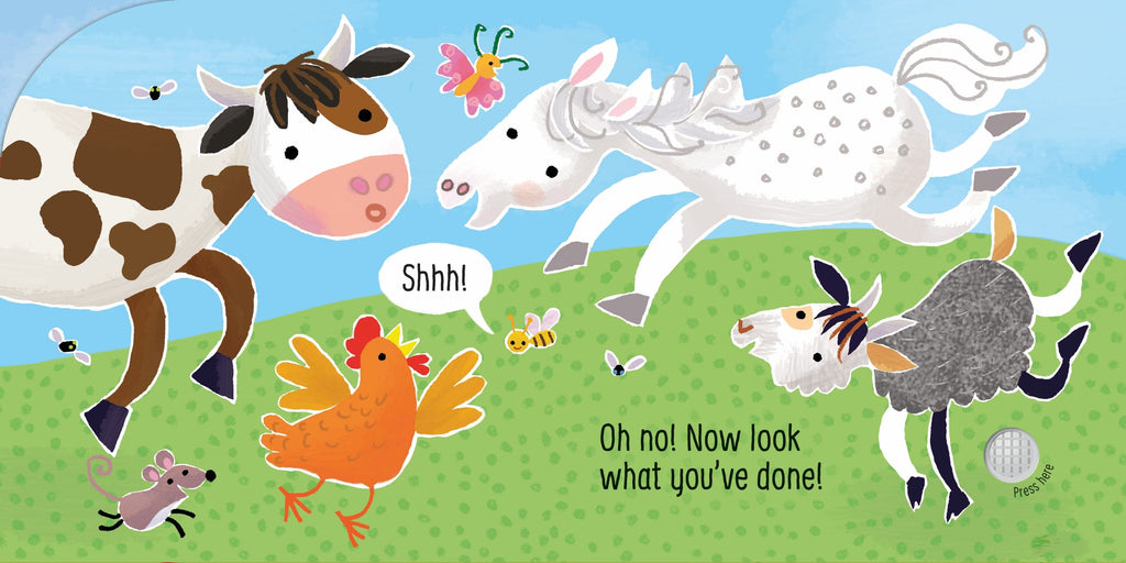 Cartea cu sunete Nu gadila vaca!, Don't Tickle the Cow!, Usborne, +6 luni