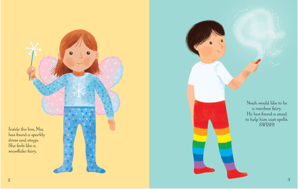 Carte cu stickere Sticker Dressing Up, Fairies, Usborne, +2 ani