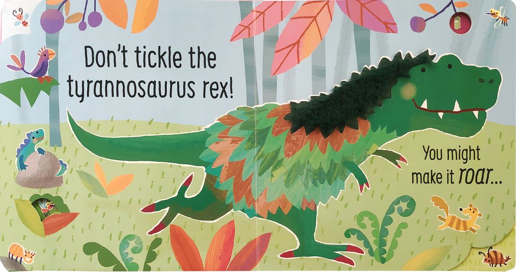 Carte senzoriala Don't Tickle the Dinosaur!, Usborne, +6 luni