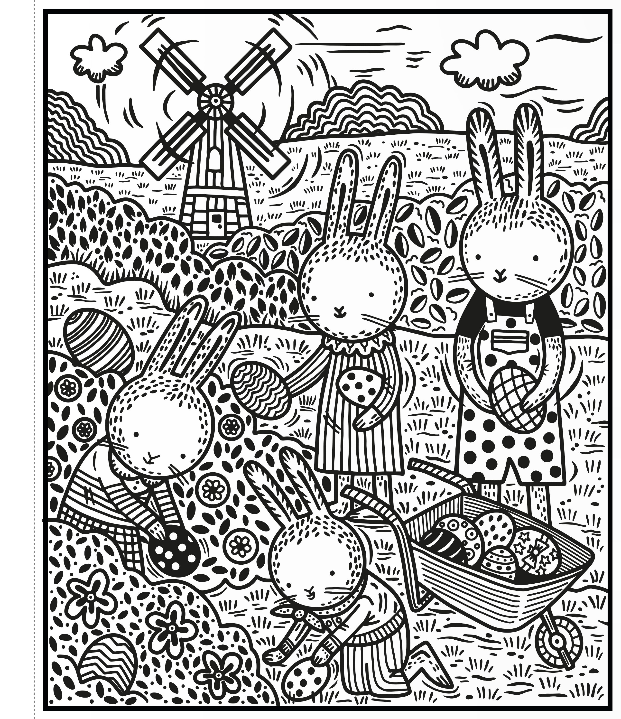 Carte de pictat cu apa Easter Bunnies Magic Painting Book, Usborne, +5 ani