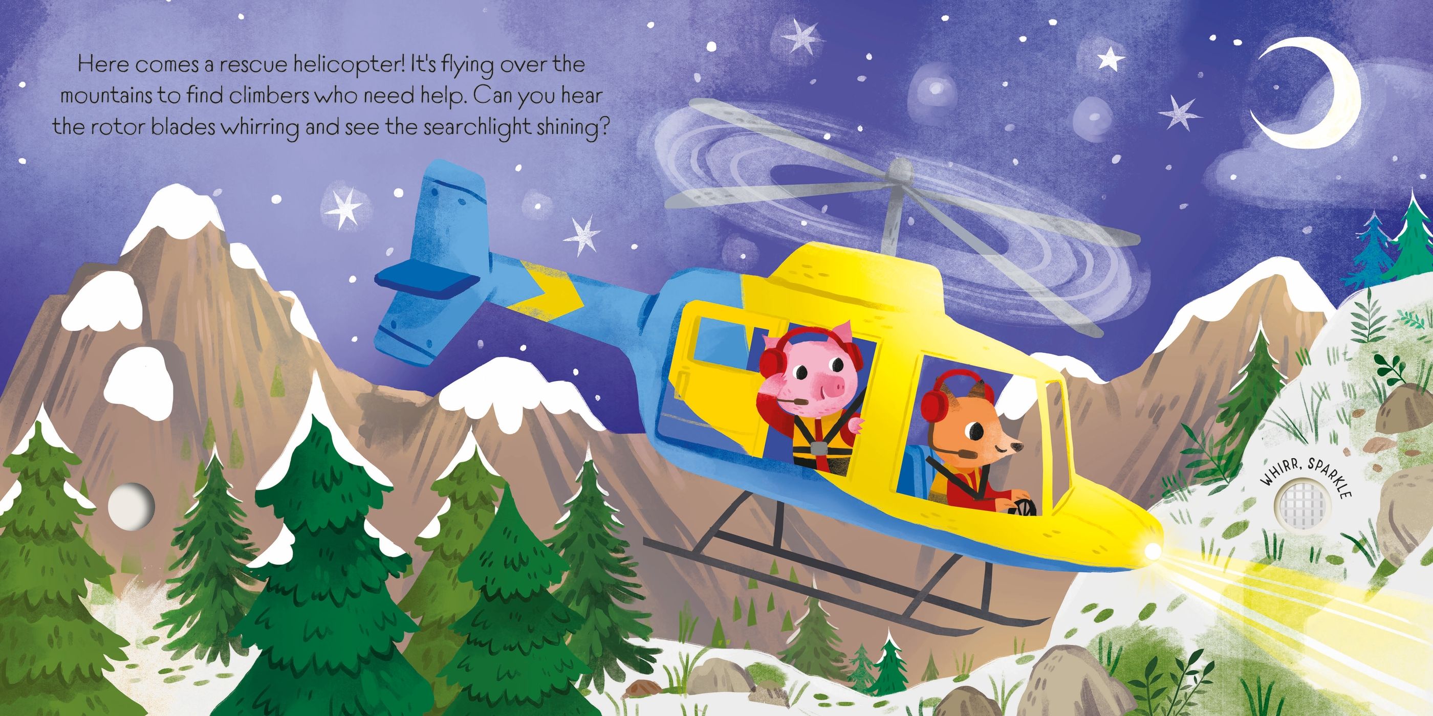 Carte interactiva cu lumini si sunete despre Vehicule de Urgență, Lights and Sounds Emergency Vehicles, Usborne, +6 luni