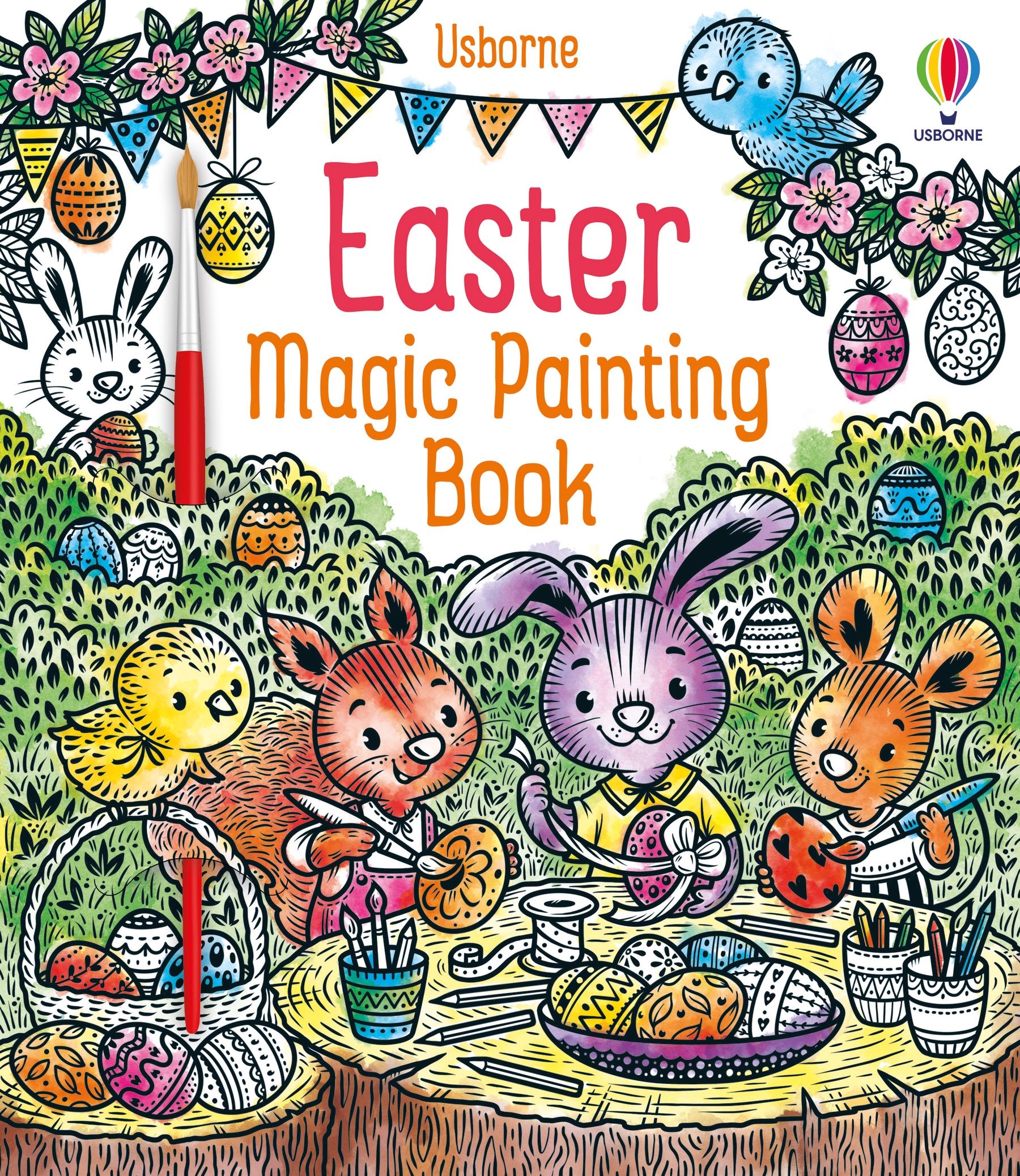 Carte de pictat cu apa Easter Magic Painting Book, Usborne, +5 ani