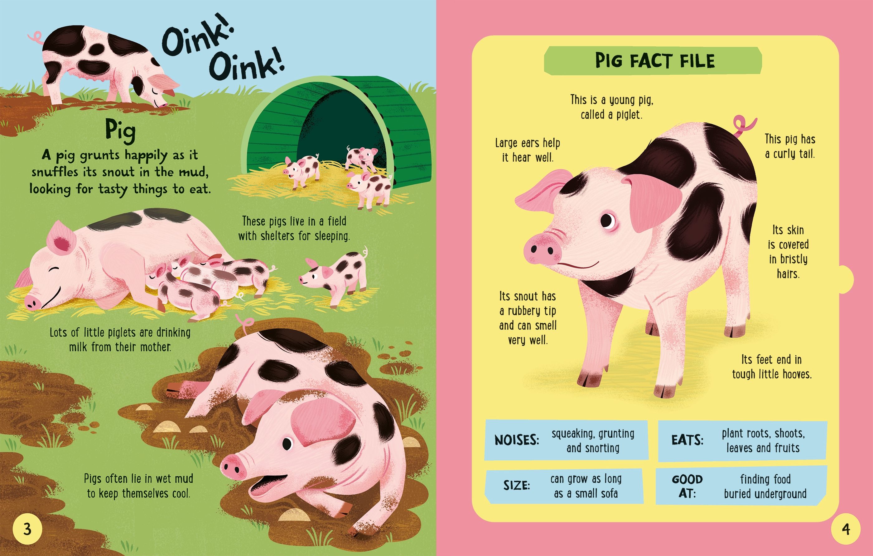 Carte interactiva de asamblat 3D, Animalele de la fermă, colectia "Slot-together", Usborne, +4 ani