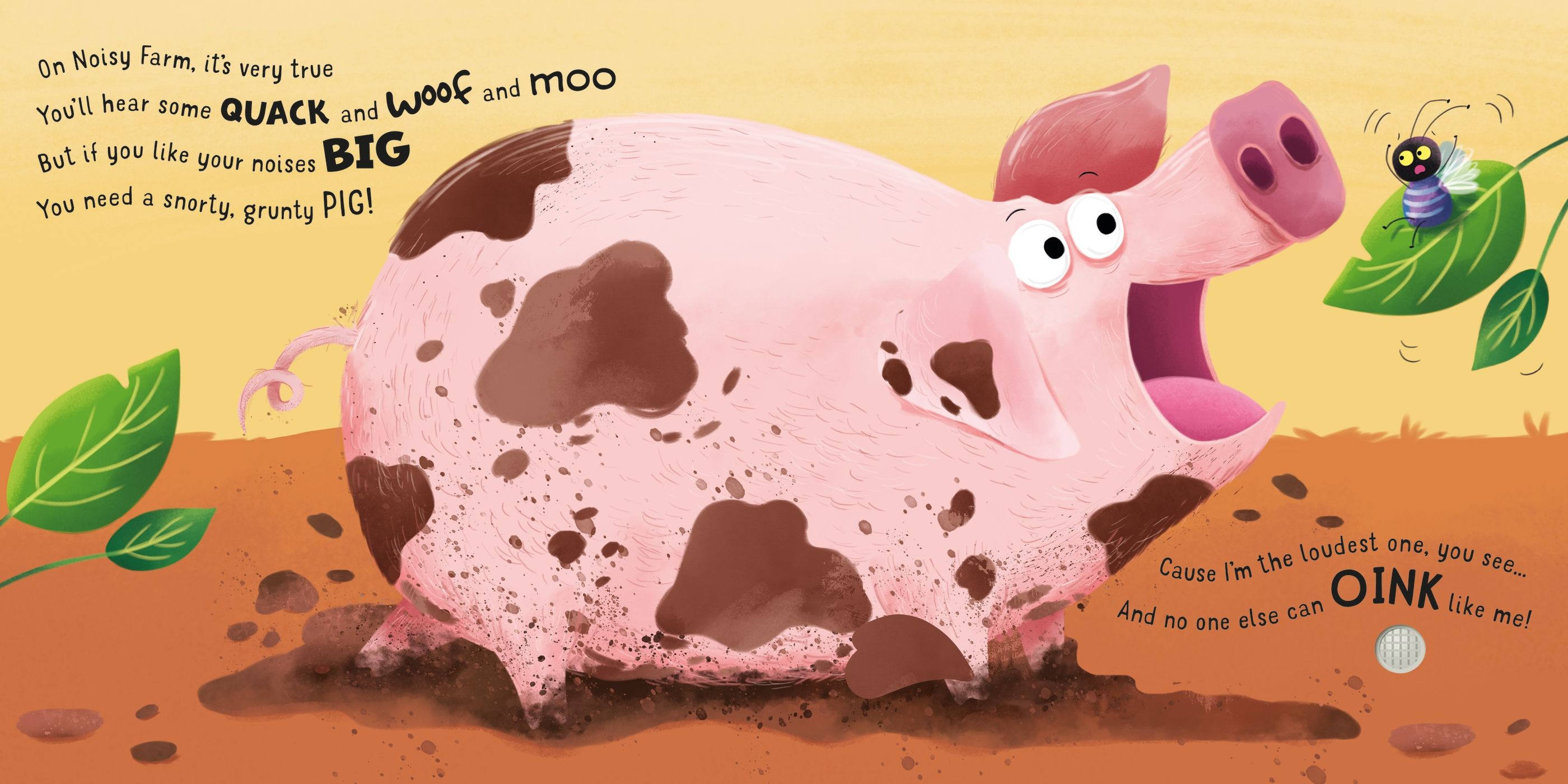 Carte interactiva cu sunete si pop-up: Cine este cel mai galagios la ferma?, Who's the Loudest on the Farm?, Usborne, +12 luni