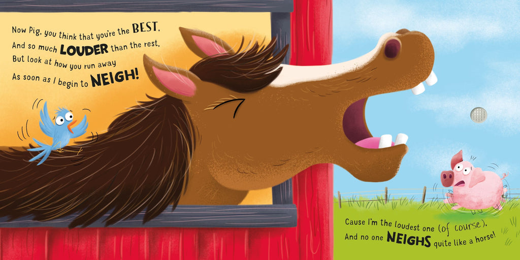 Carte interactiva cu sunete si pop-up: Cine este cel mai galagios la ferma?, Who's the Loudest on the Farm?, Usborne, +12 luni