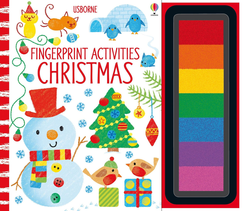 Carte cu activitati de pictat cu degetelele - Fingerprint Activities Christmas, Usborne, +6 ani