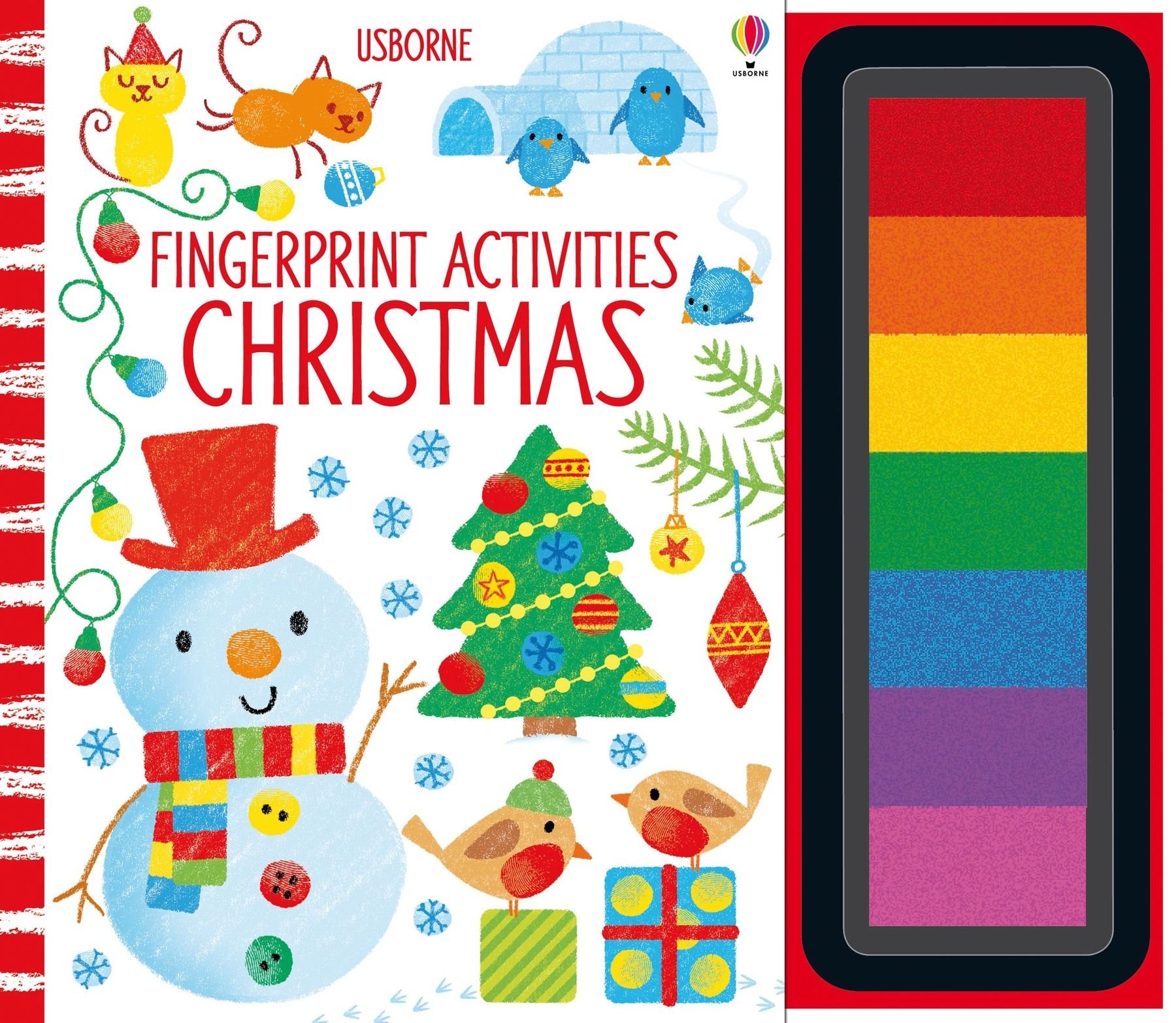 Carte cu activitati de pictat cu degetelele - Fingerprint Activities Christmas, Usborne, +6 ani
