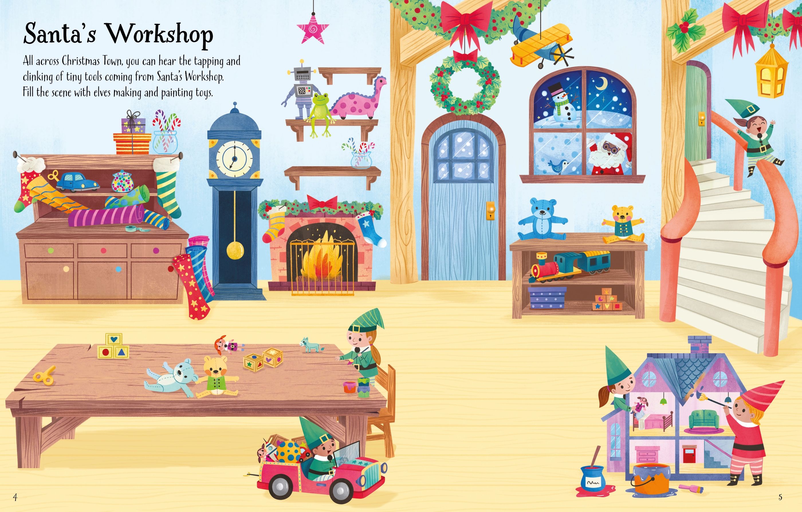 Prima carte cu stickere de Crăciun, First Sticker Book, Usborne, +3 ani