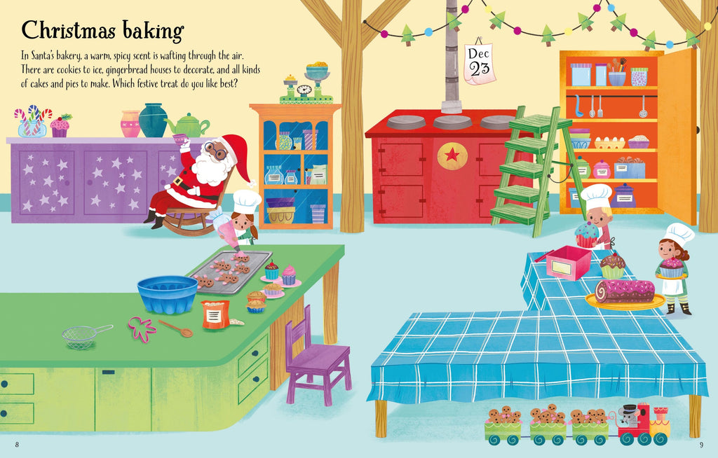 Prima carte cu stickere de Crăciun, First Sticker Book, Usborne, +3 ani