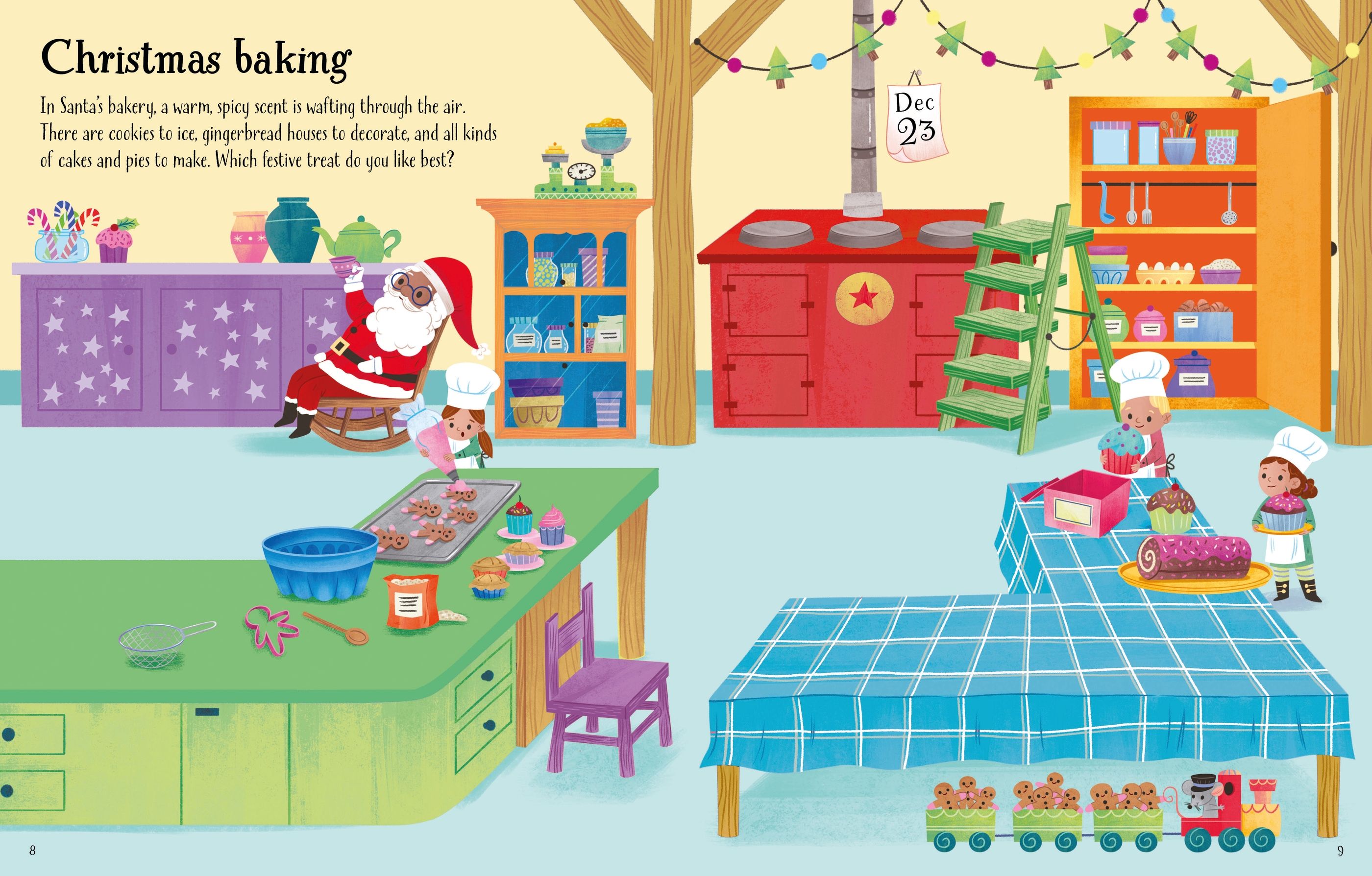 Prima carte cu stickere de Crăciun, First Sticker Book, Usborne, +3 ani
