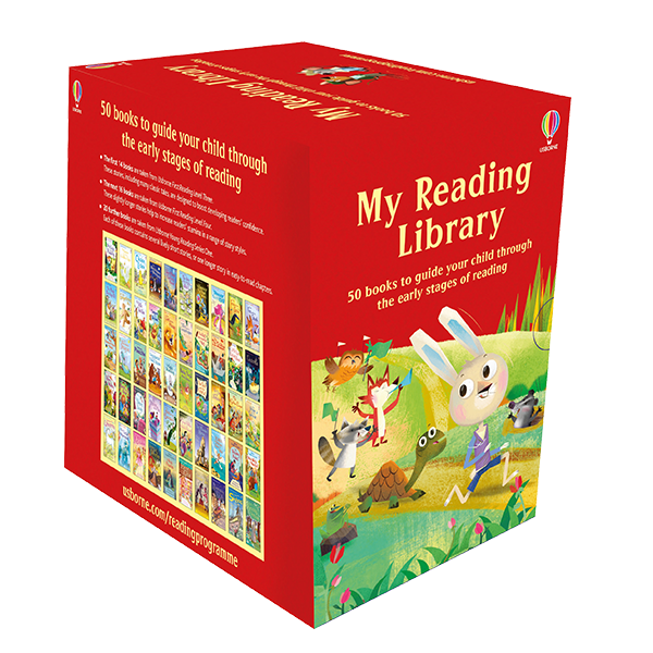 Set de 50 de carti de povesti Biblioteca mea, My first Reading Library, Usborne, +5 ani