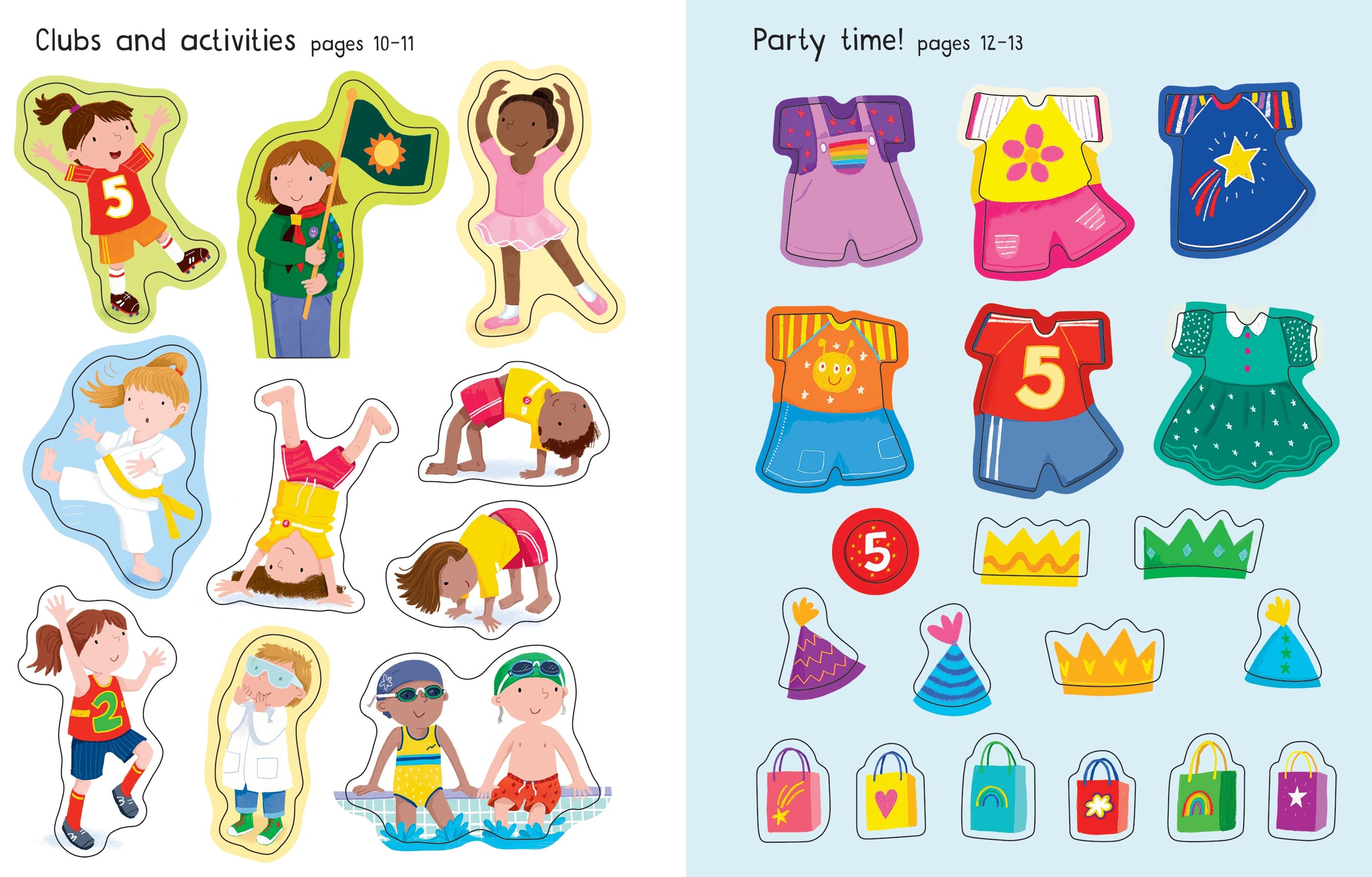 Prima carte cu stickere, First Sticker Book Getting Dressed, Usborne, +3ani