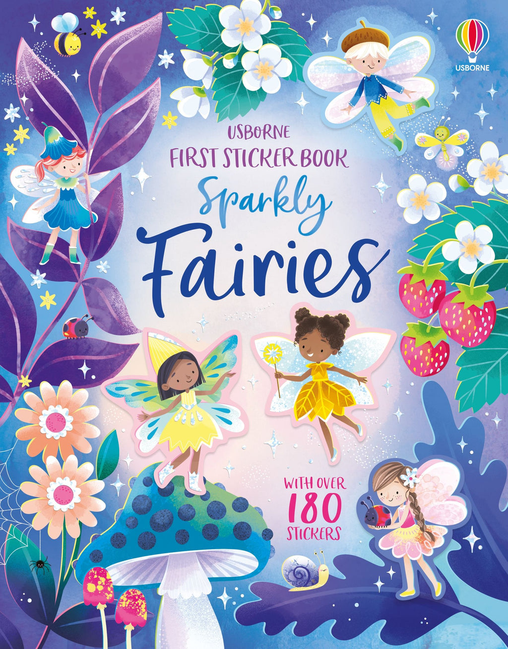 Carte cu stickere Zane stralucitoare, First Sticker Book Sparkly Fairies, +3 ani