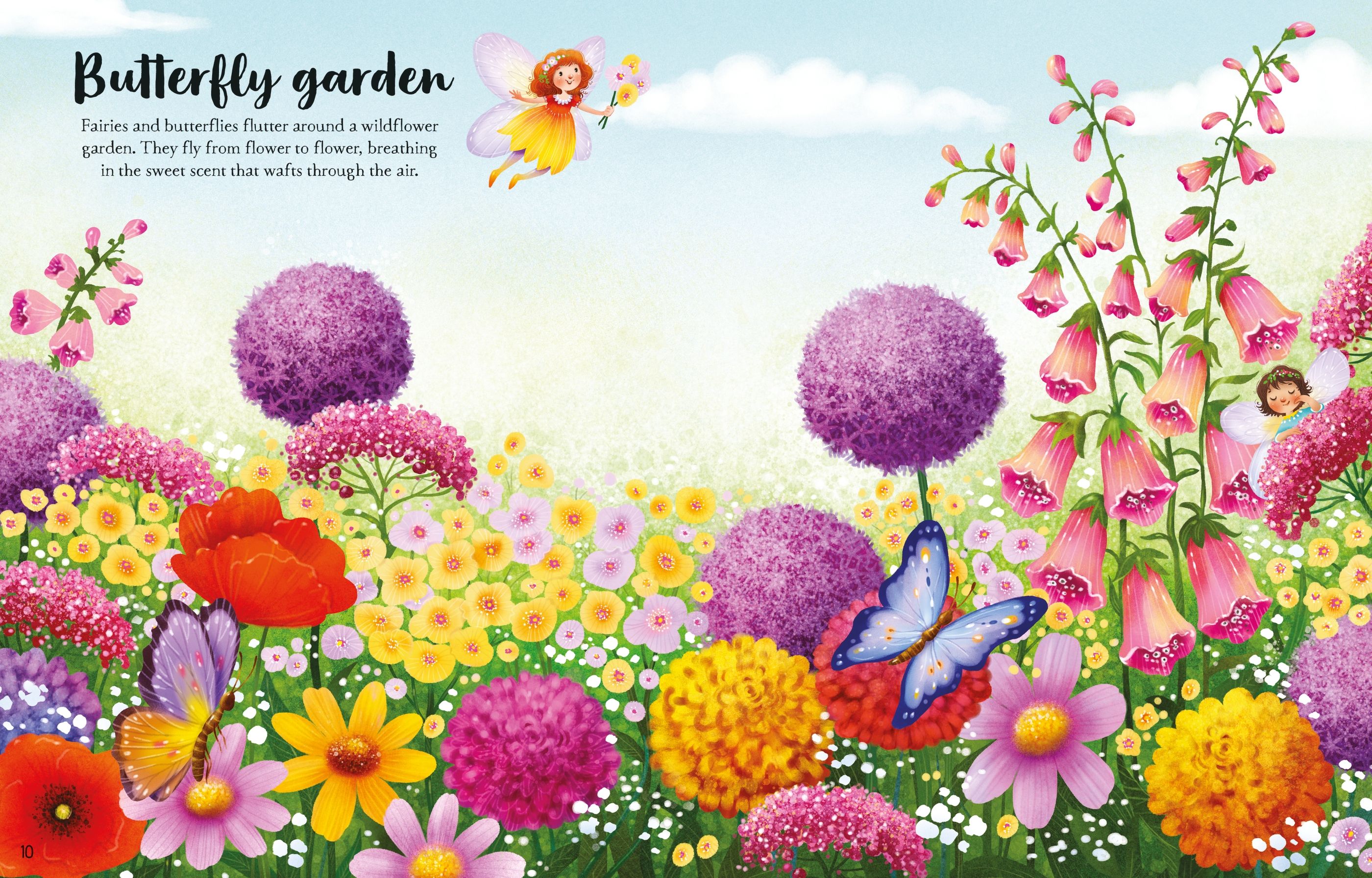 Carte cu stickere Fairies, Pixies and Elves Sticker Book, Usborne, +5 ani
