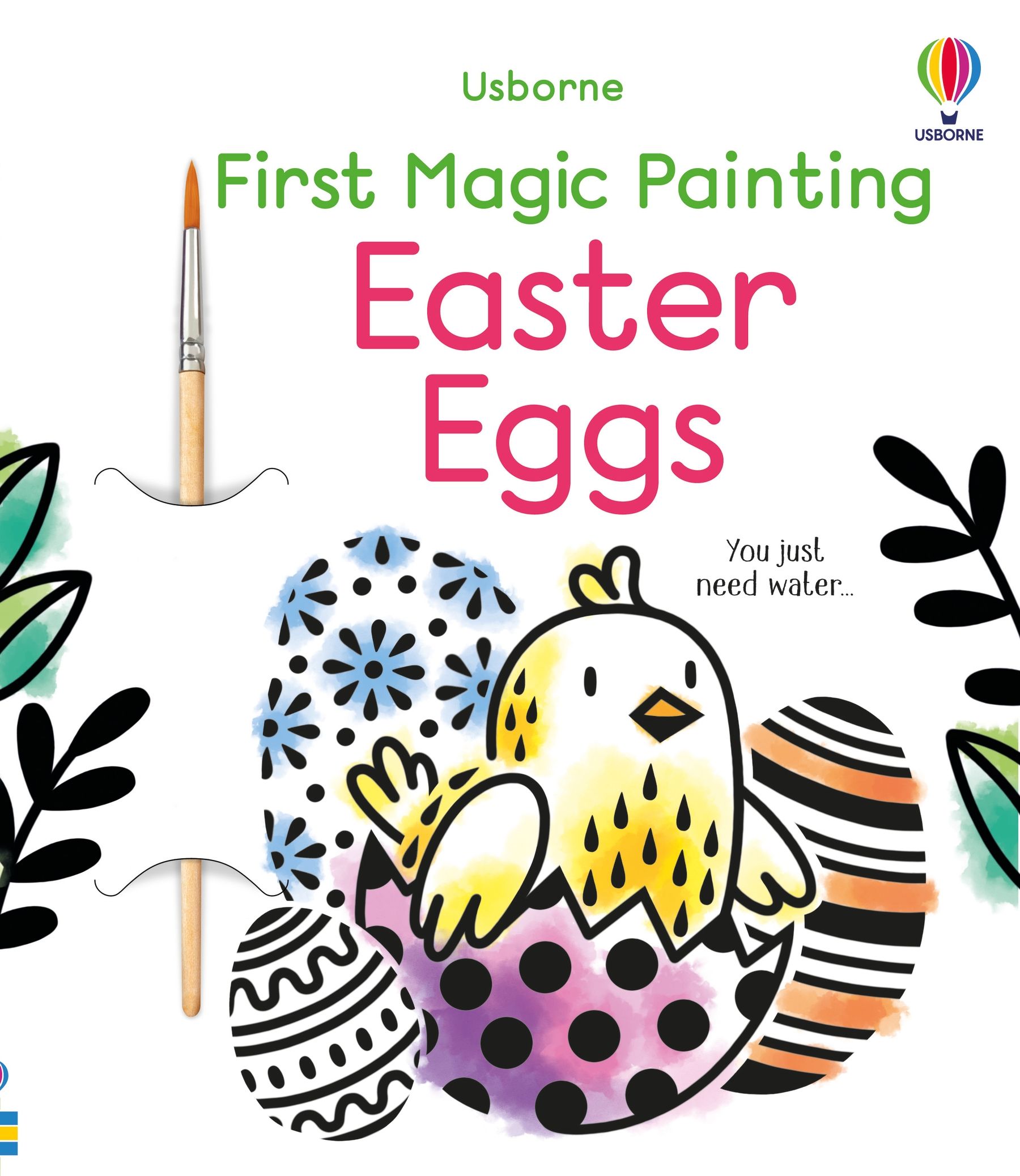 Carte de pictat cu apa First Magic Painting Easter Eggs, Usborne, +3 ani