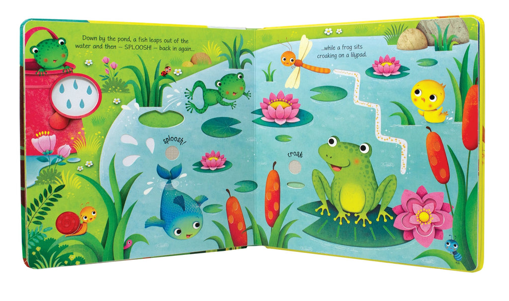 Carte cu sunete din gradina, Garden Sounds, Usborne, +3 ani