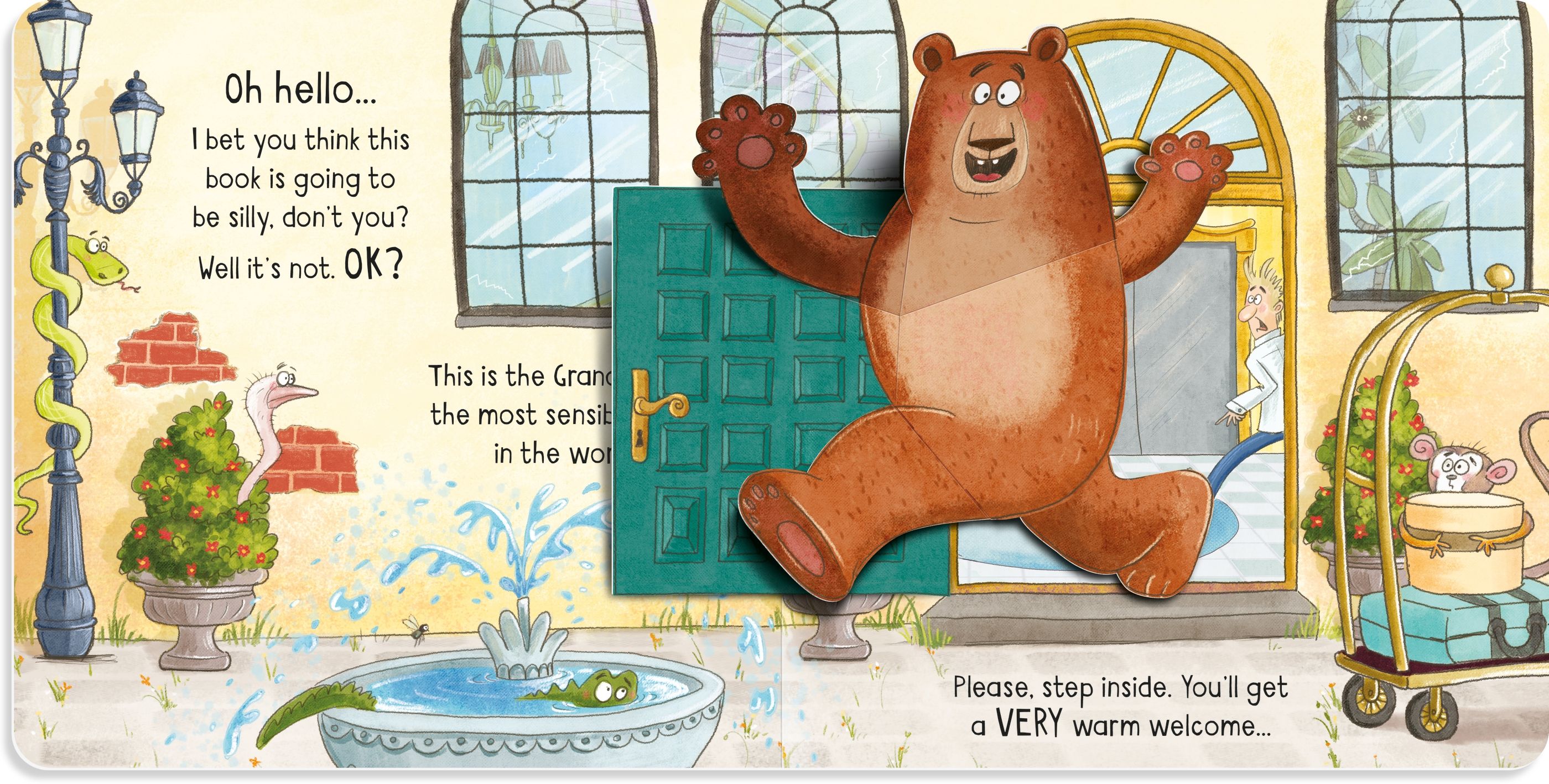 Carte de povesti amuzante cu pop-up-uri Există un hipopotam în toaleta mea, There's a Hippo in my Toilet, Usborne, +4 ani