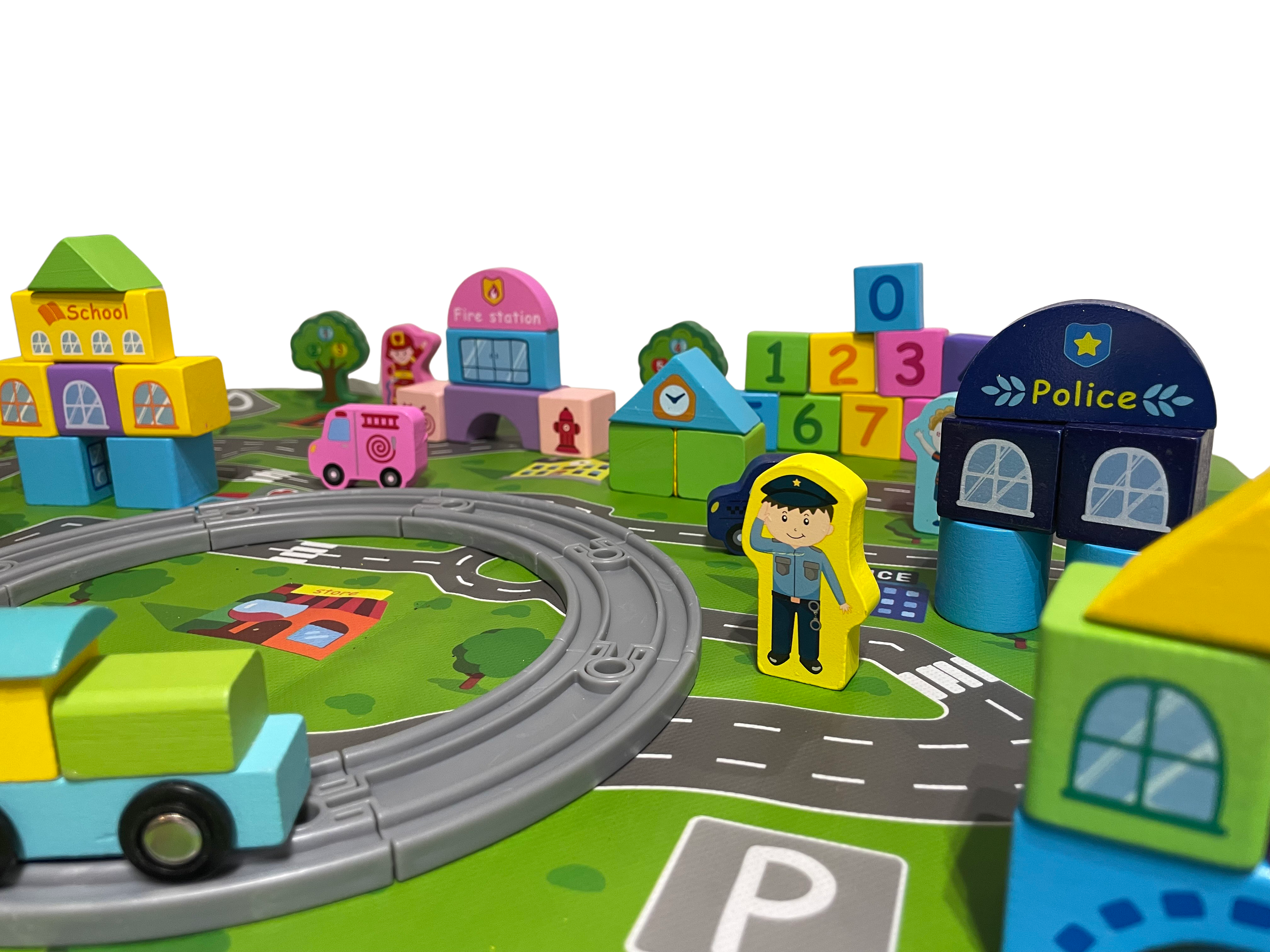 Set de constructie din lemn Orasul meu