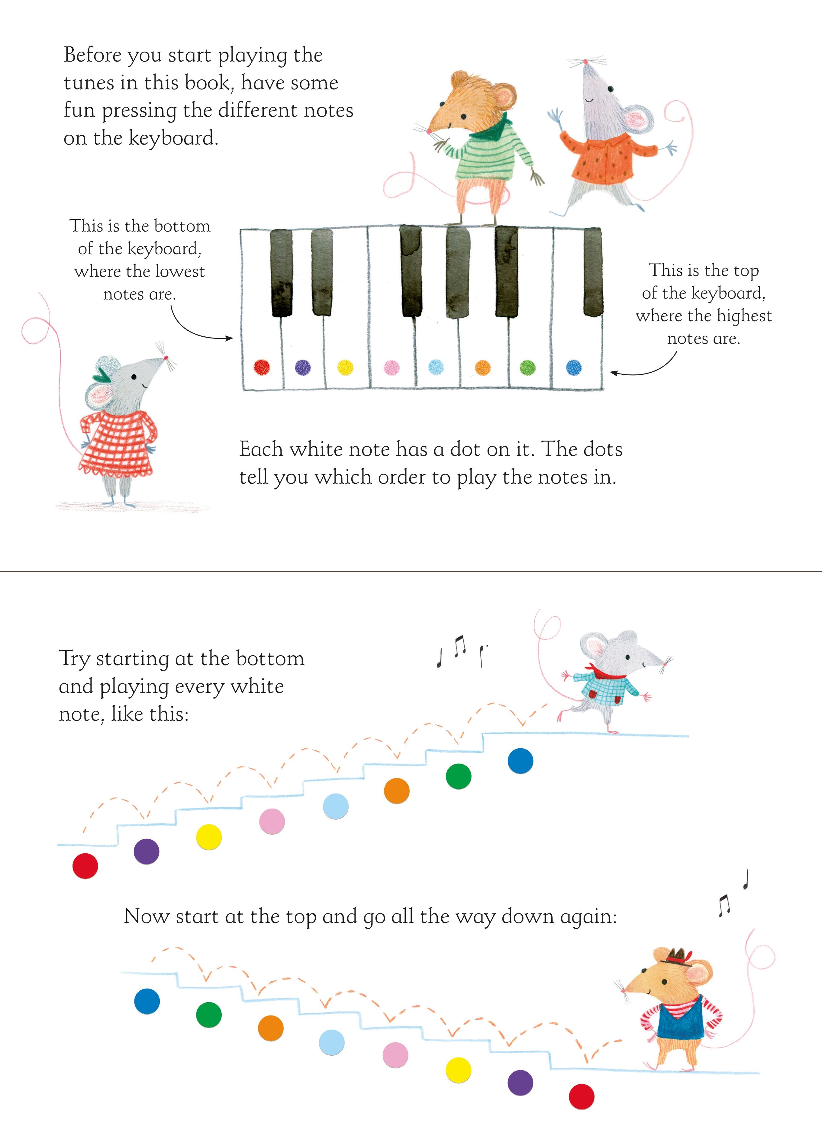 Carte muzicala interactiva Prima mea carte cu pian, My First Keyboard Book, Usborne, +3 ani