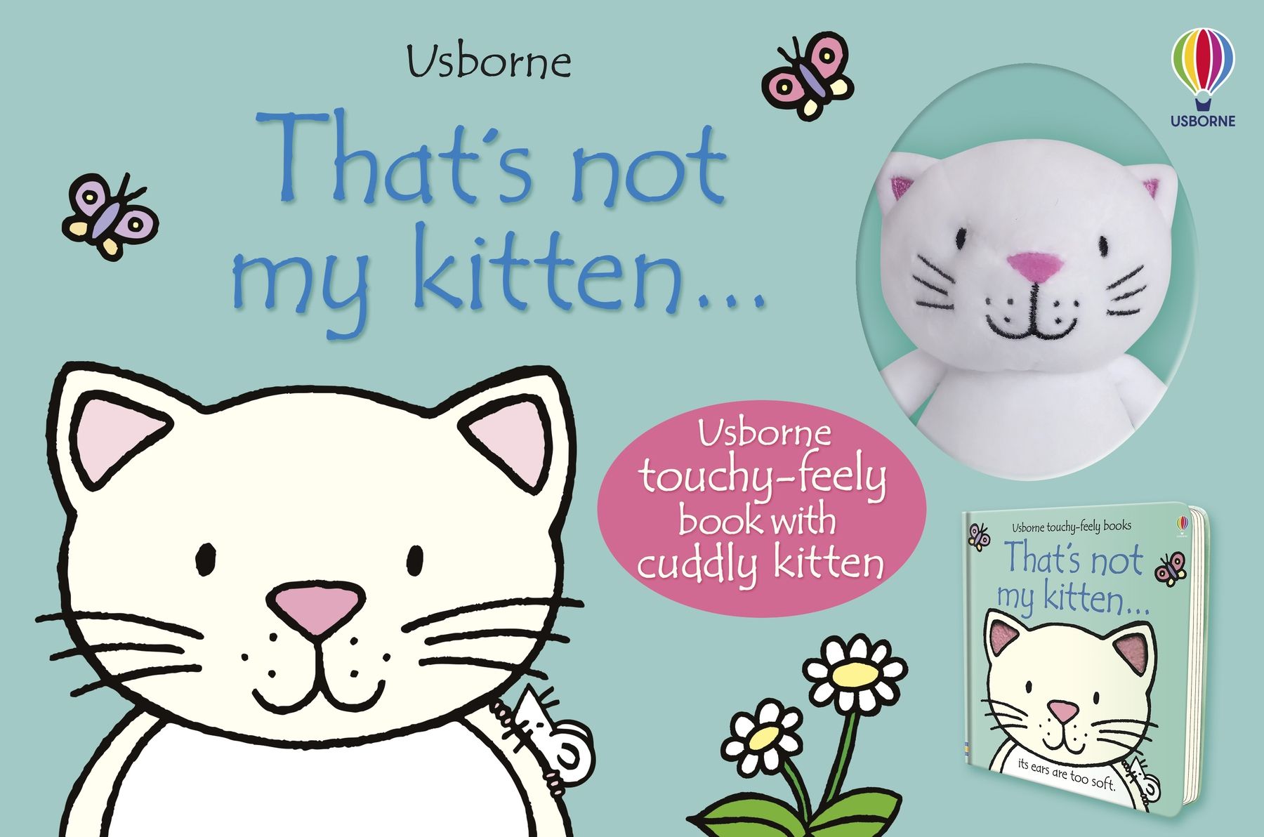 Set carte tactila si jucarie de plus "That's not My Kitten...", Usborne, +3 luni