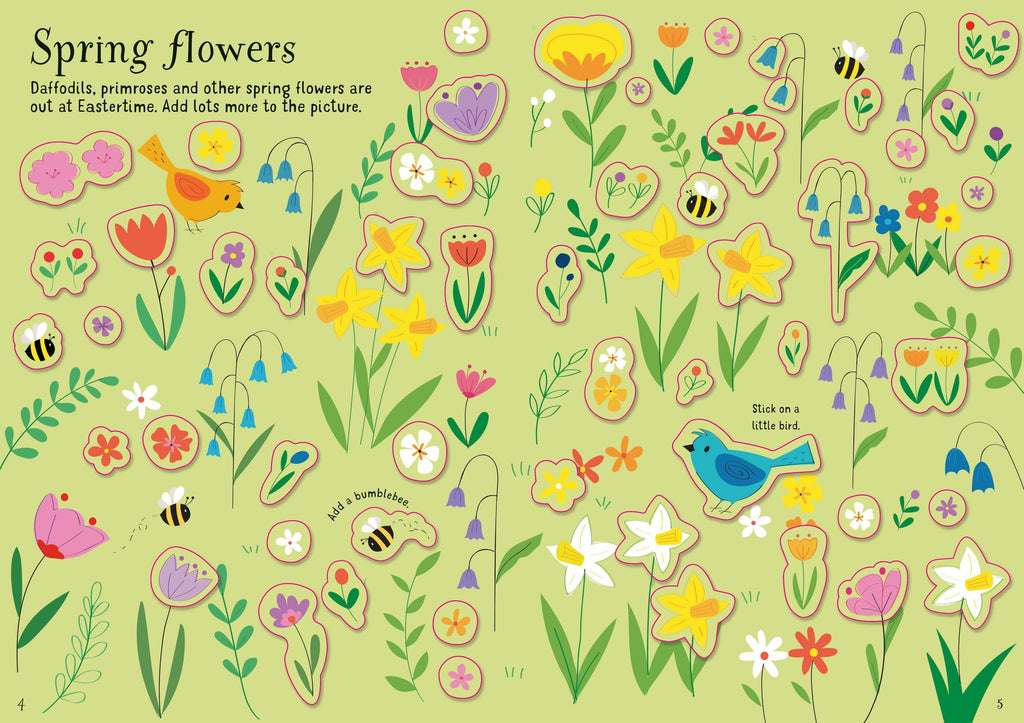 Carte cu peste 250 stickere de Paste, Little First Stickers Easter, Usborne, +3 ani