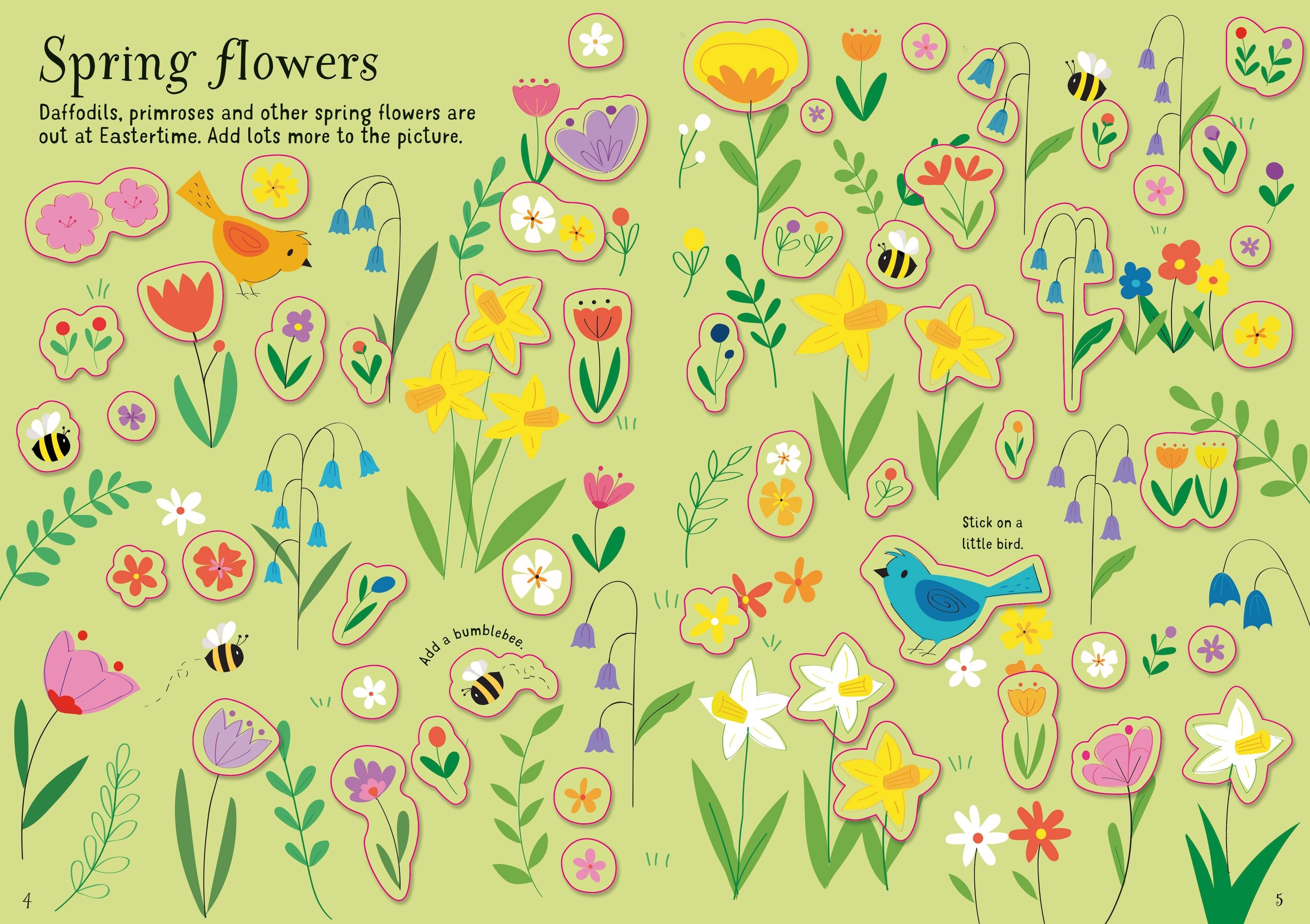 Carte cu peste 250 stickere de Paste, Little First Stickers Easter, Usborne, +3 ani