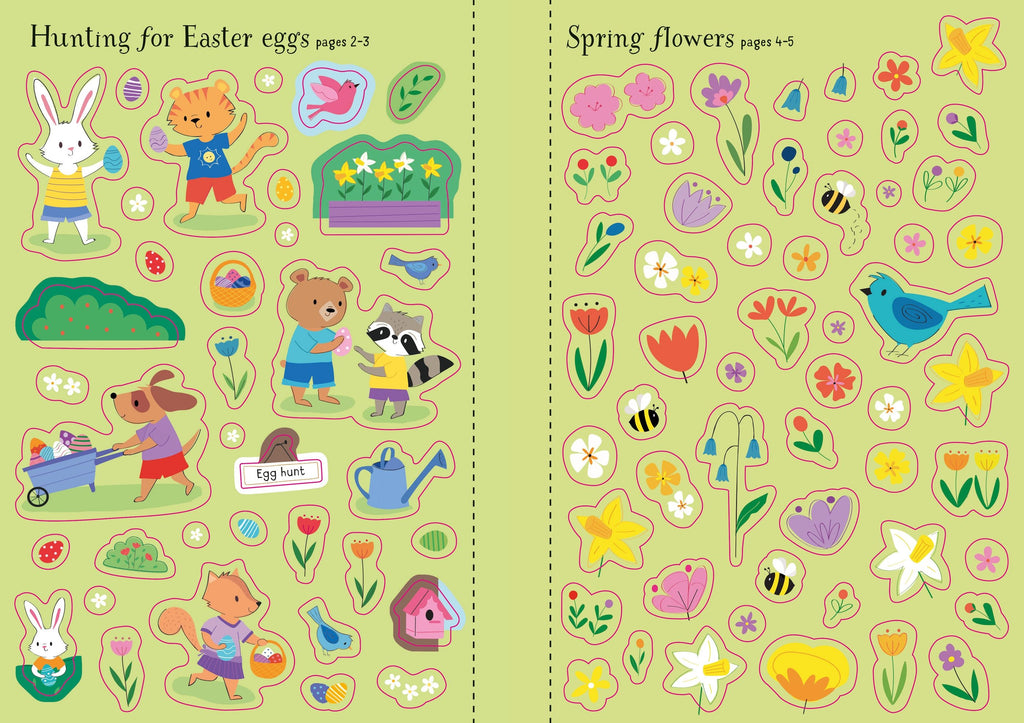 Carte cu peste 250 stickere de Paste, Little First Stickers Easter, Usborne, +3 ani