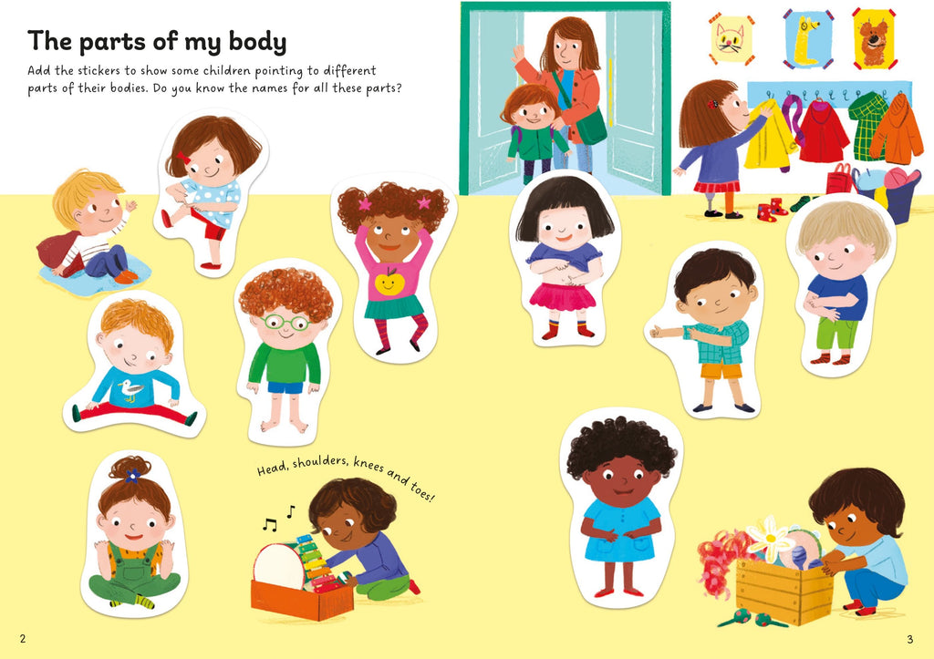 Carte cu stickere Little First Stickers My Body, Usborne, +3 ani