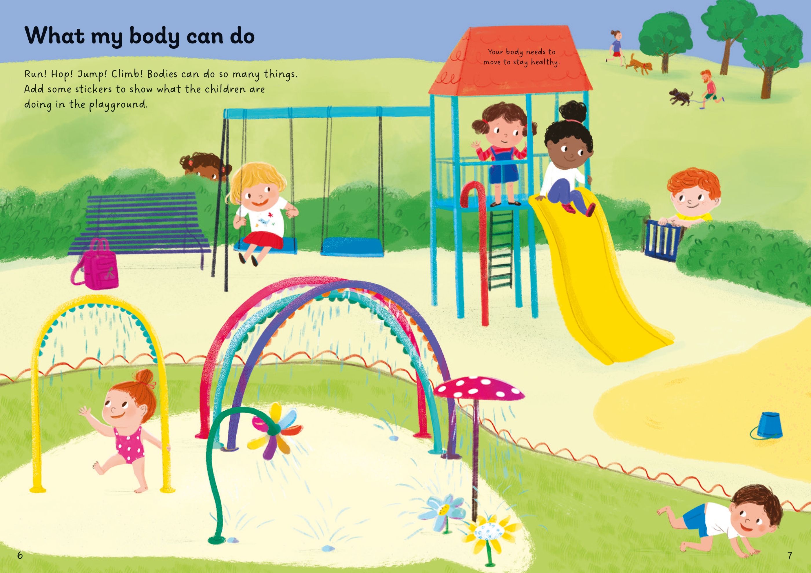 Carte cu stickere Little First Stickers My Body, Usborne, +3 ani