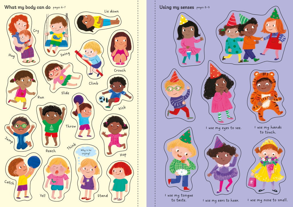 Carte cu stickere Little First Stickers My Body, Usborne, +3 ani
