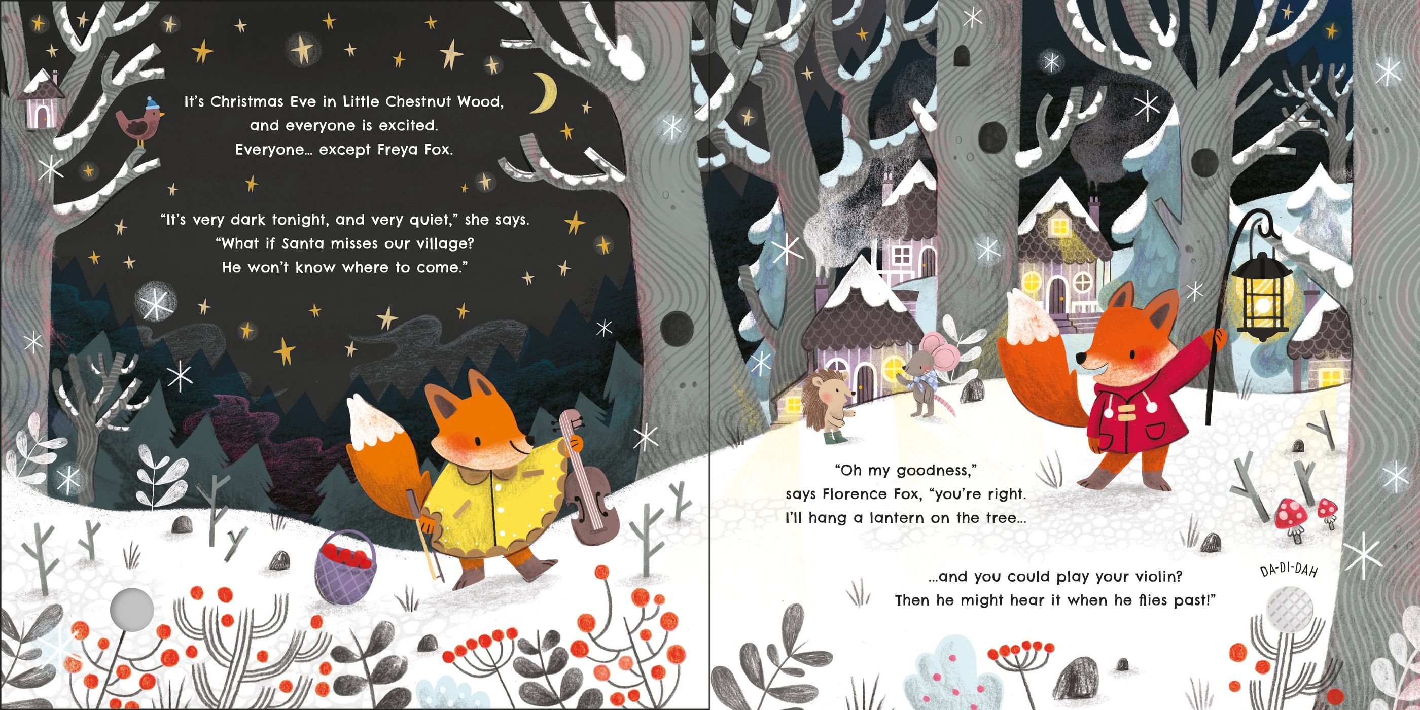 Carte interactiva cu lumini si sunete de Crăciun, Lights and Sounds Christmas, Usborne, +6 luni