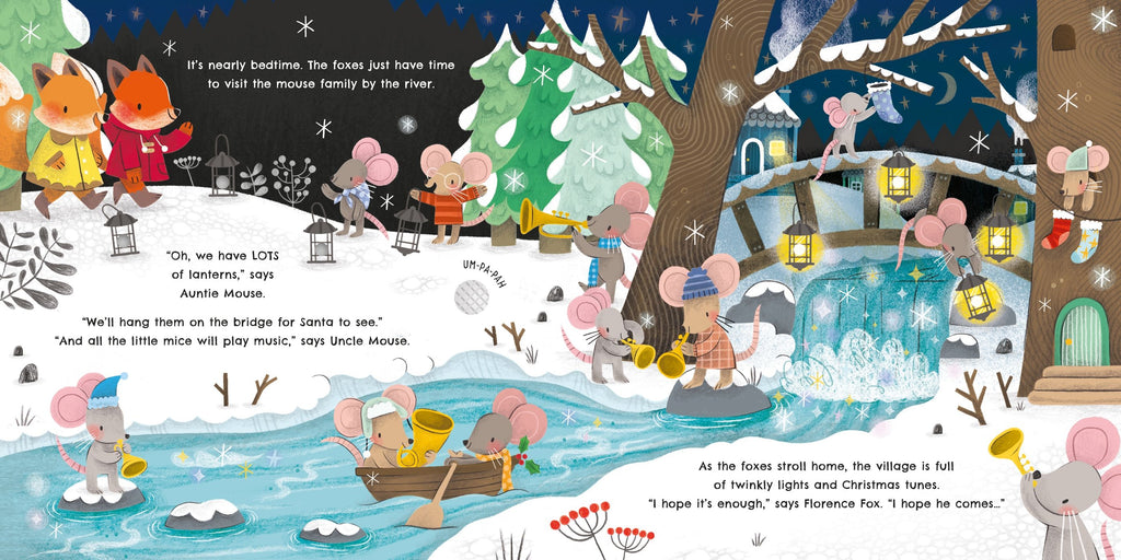Carte interactiva cu lumini si sunete de Crăciun, Lights and Sounds Christmas, Usborne, +6 luni