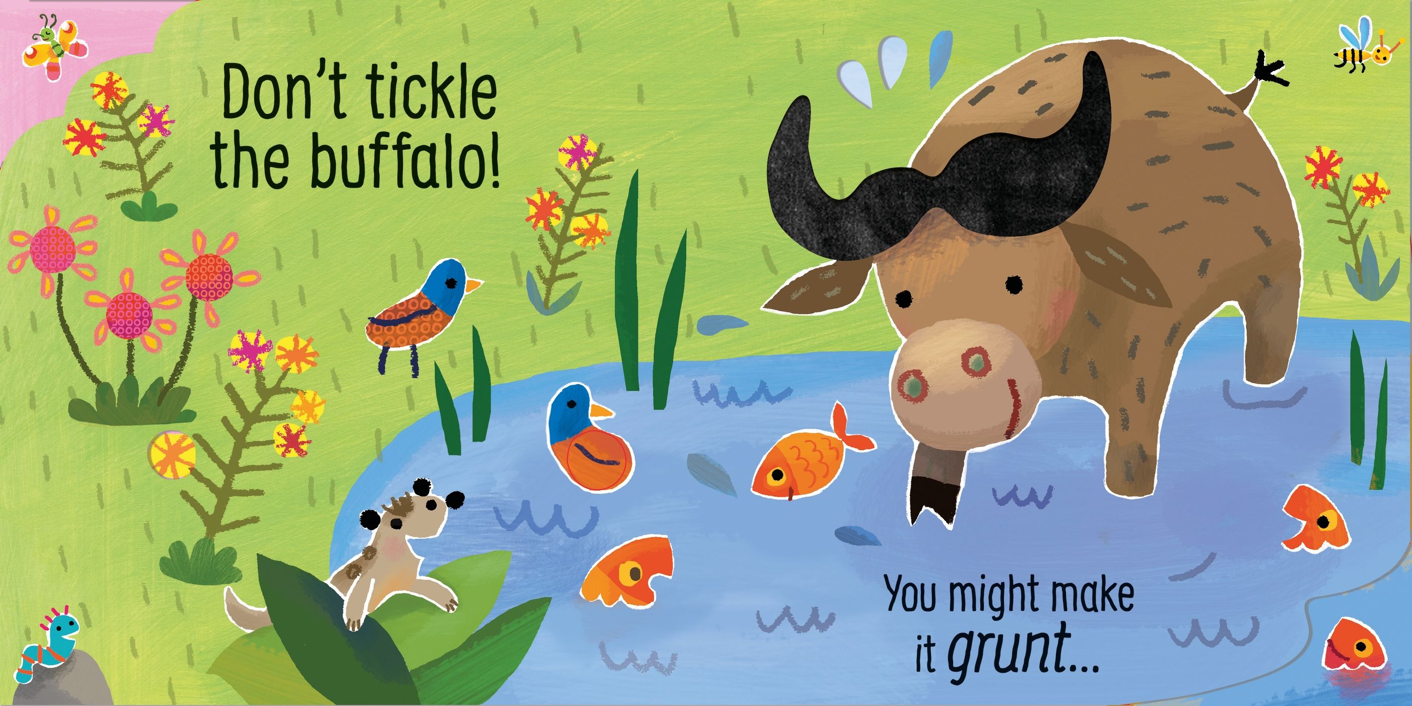 Carte senzoriala cu sunete Nu gadila leul!, Don't Tickle the Lion, Usborne, +6 luni