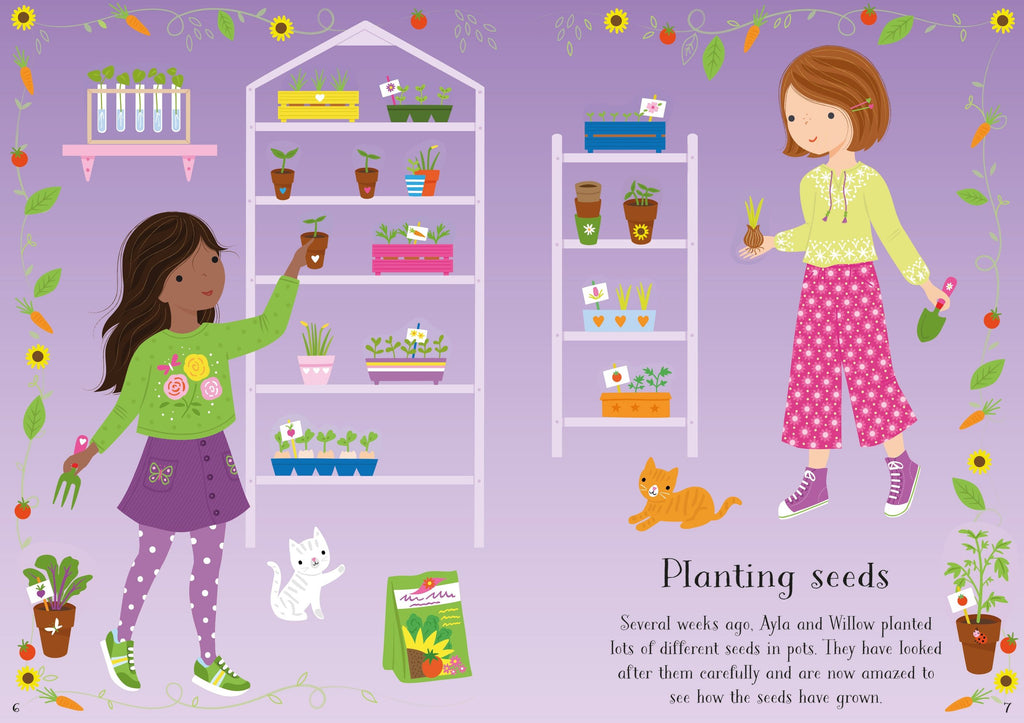 Carte cu stickere Little Sticker Dolly Dressing Easter, Usborne, +4 ani
