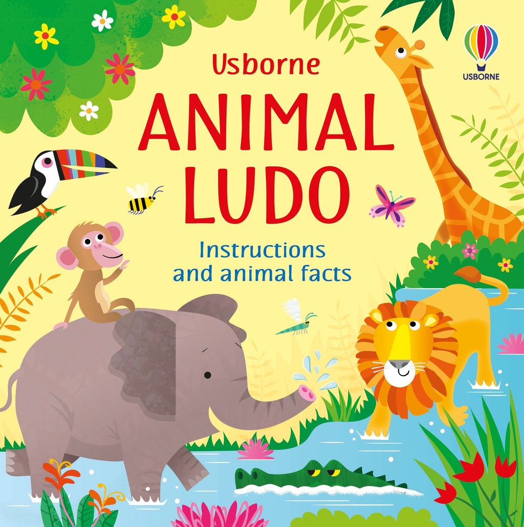Carte si joc pentru copii - "Ludo Board Game Animals", Usborne, +3ani