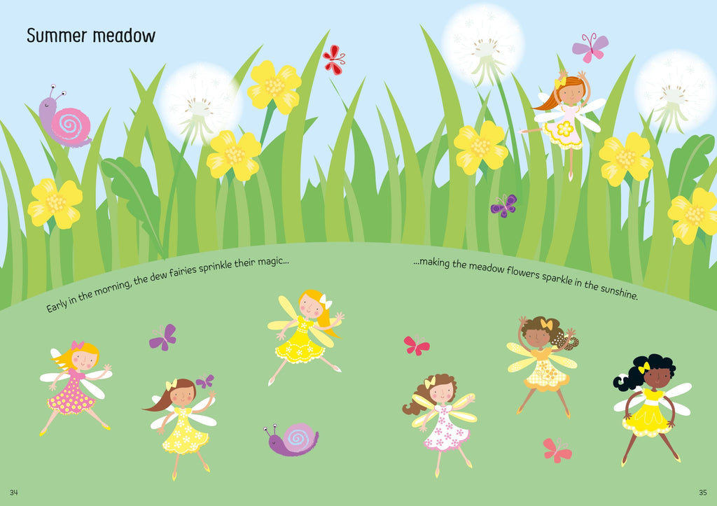 Carte cu stickere Creaturi magice, My First Sticker Book Magical Creatures, Usborne, +3 ani
