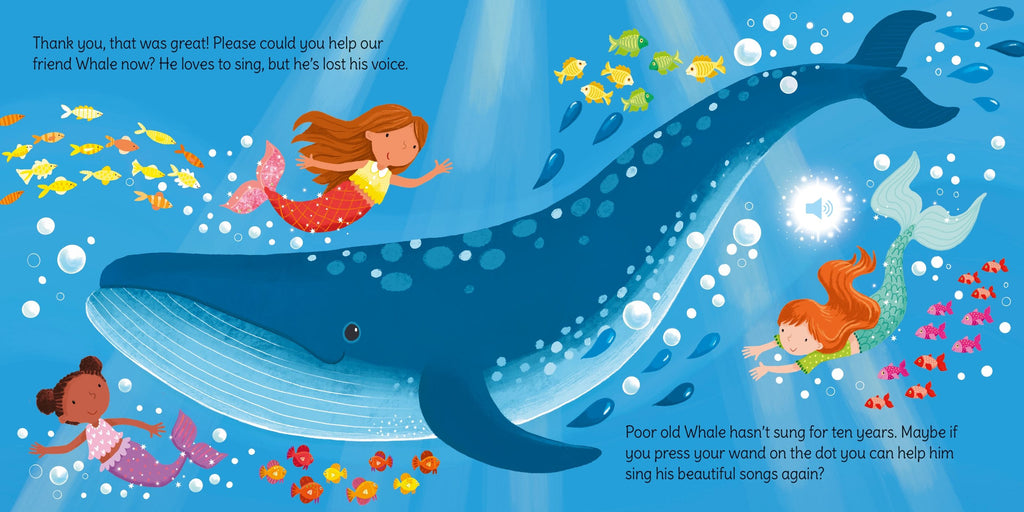 Carte interactiva cu bagheta si sunete: "Wand Books: Mermaid Magic", Usborne, +3 ani