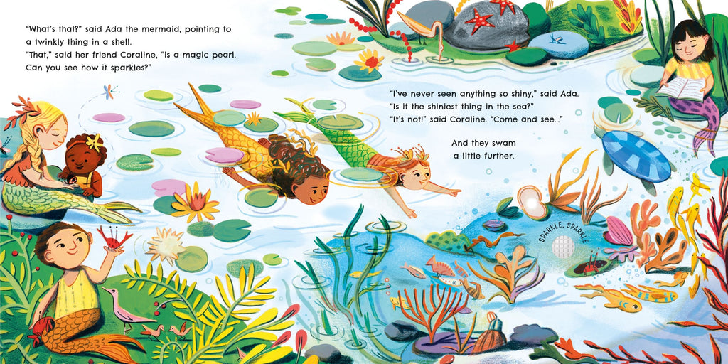 Carte cu lumini si sunete cu Sirene, Lights and Sounds Mermaids, Usborne, +6 luni
