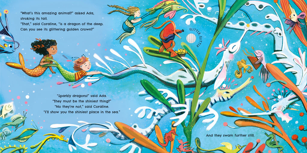 Carte cu lumini si sunete cu Sirene, Lights and Sounds Mermaids, Usborne, +6 luni