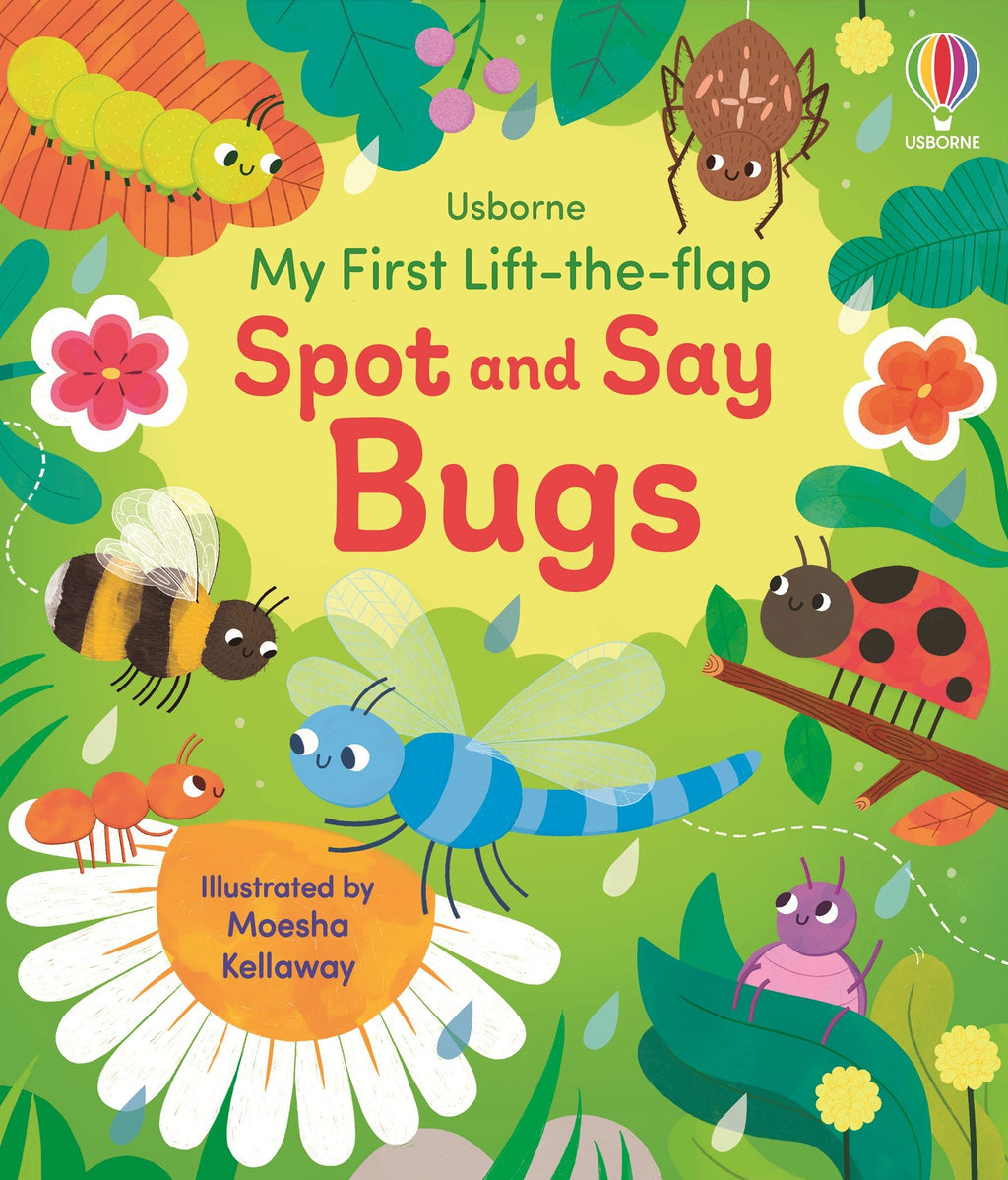 Carte cu clapete My First Lift-the-flap Spot and Say Bugs, Usborne, +2 ani