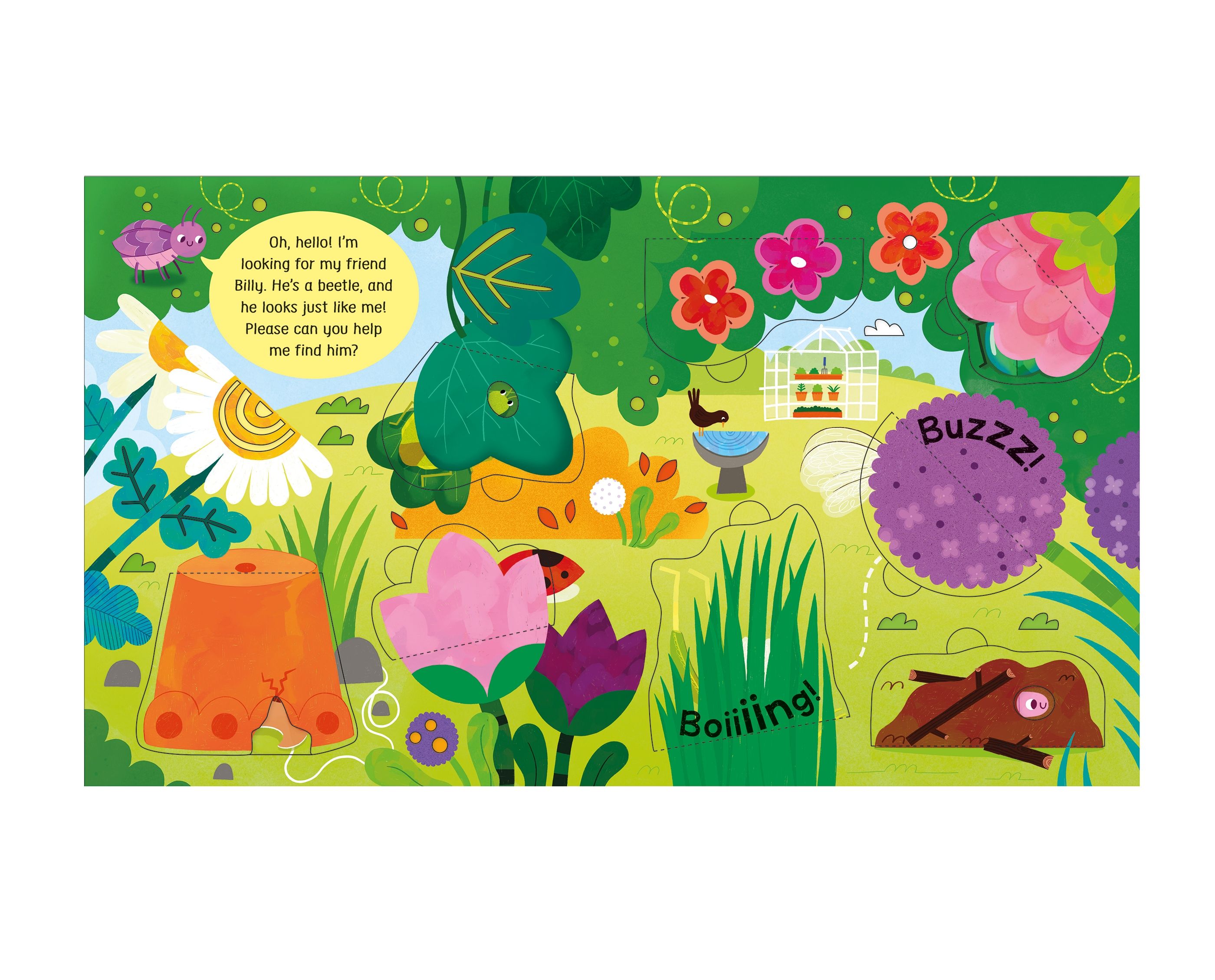 Carte cu clapete My First Lift-the-flap Spot and Say Bugs, Usborne, +2 ani