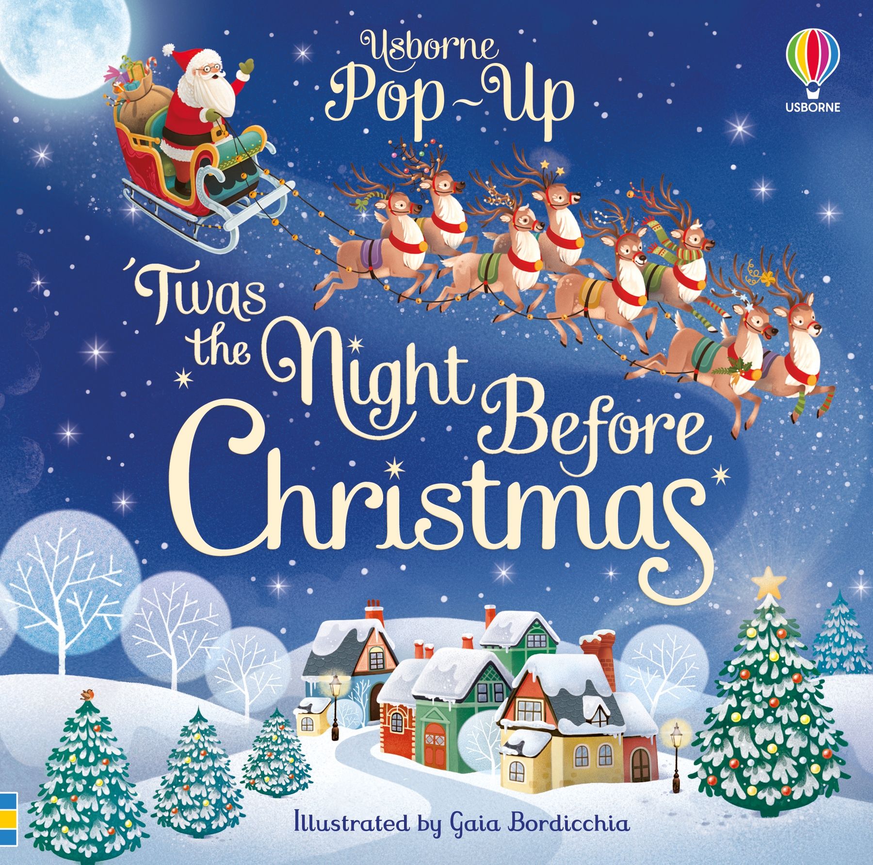 Carte cu pop-ups, A fost noaptea dinainte de Craciun, 'Twas the Night Before Christmas, Usborne, +3 ani