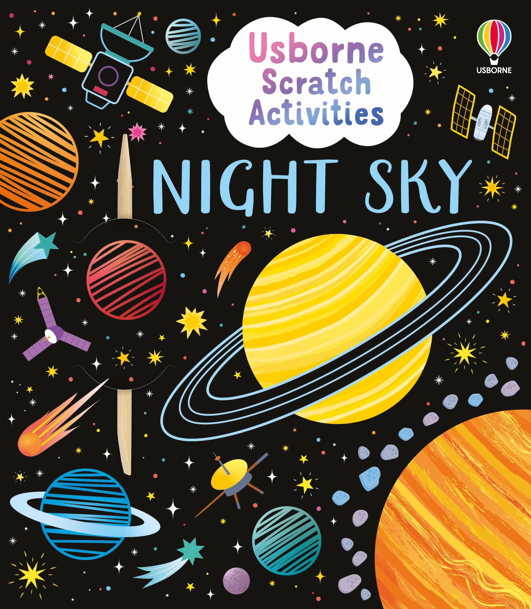 Carte de activitati Scratch Activities Night Sky, Usborne, +6 ani