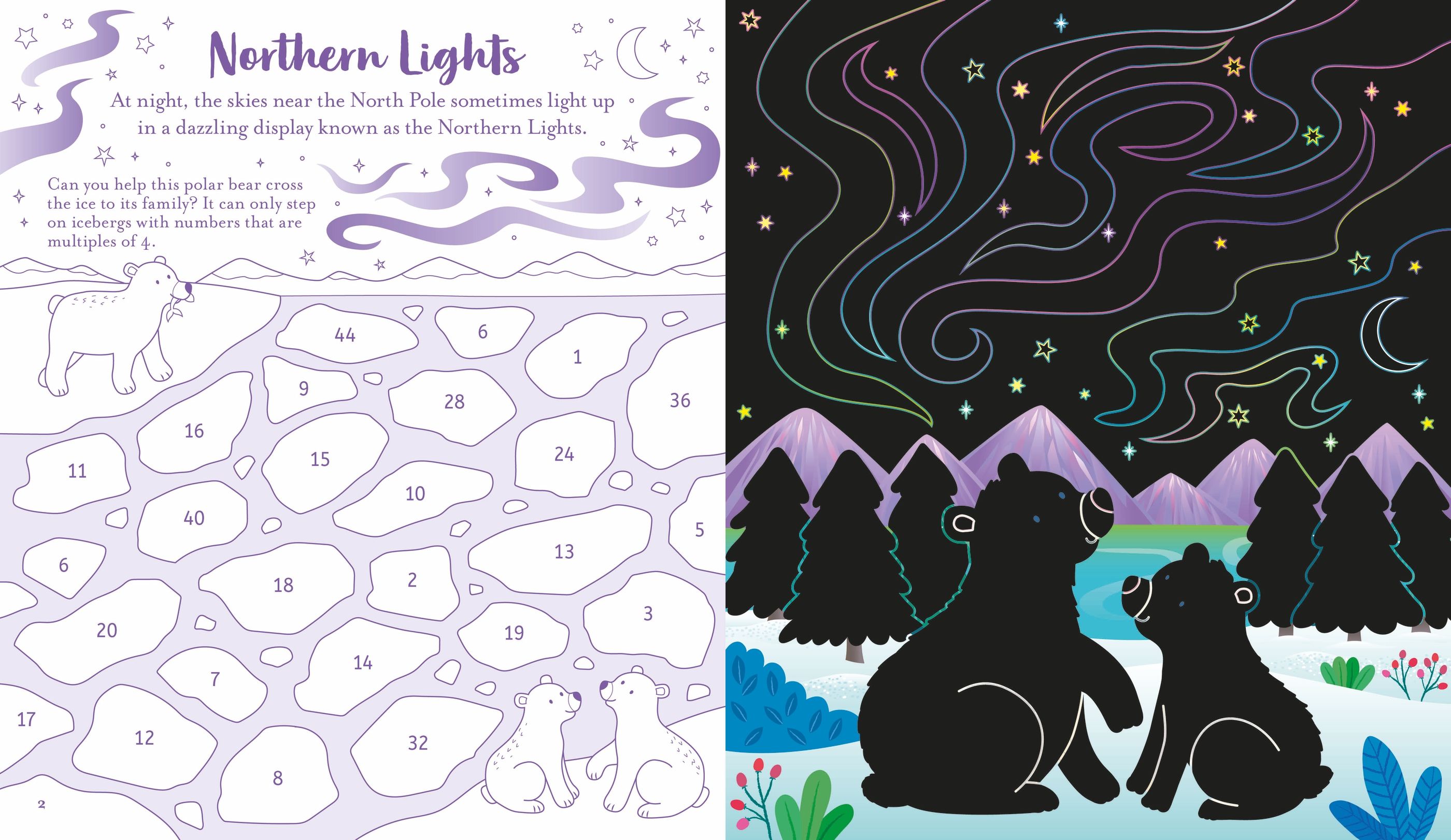 Carte de activitati Scratch Activities Night Sky, Usborne, +6 ani