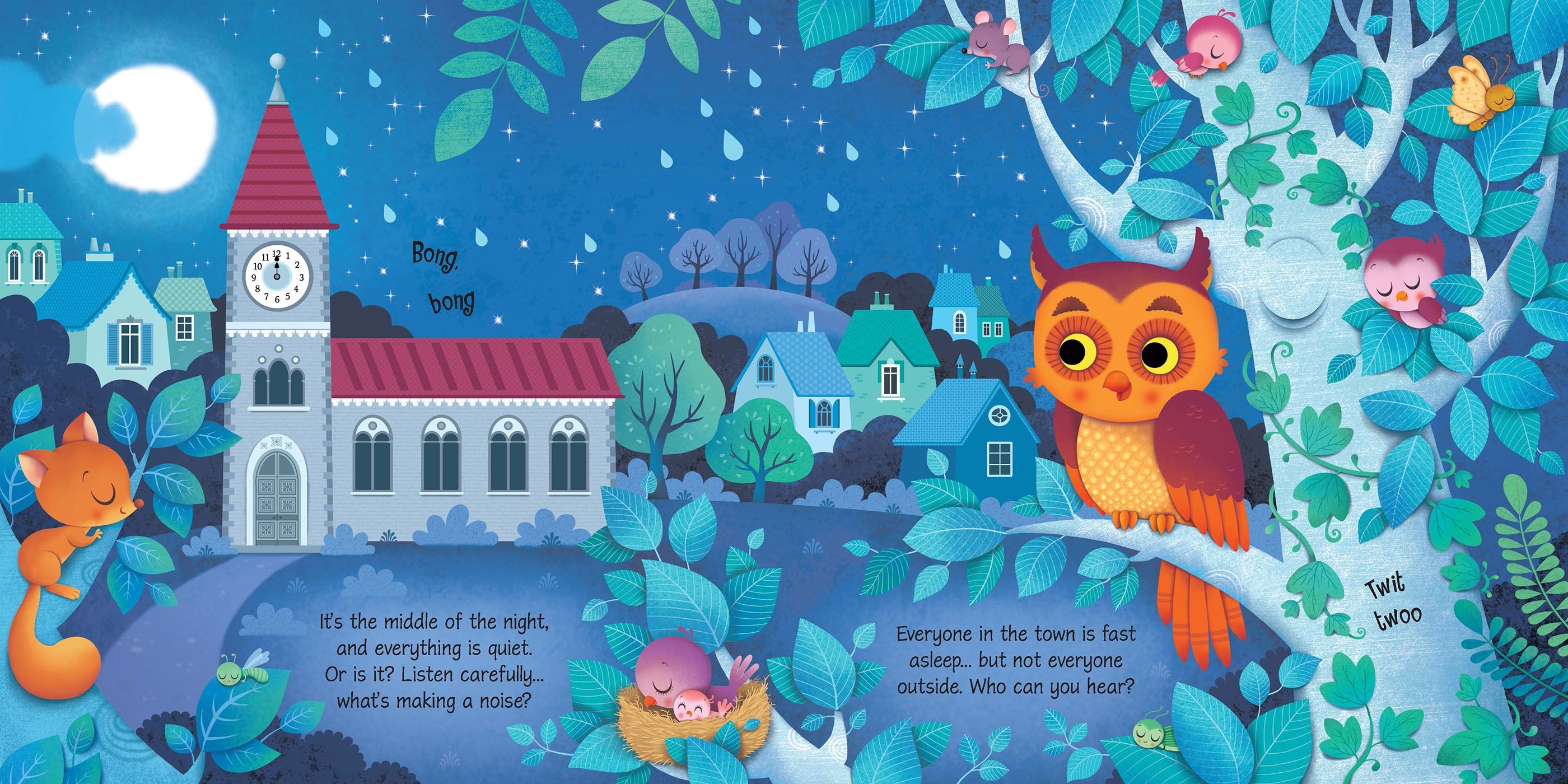 Cartea cu sunete Sunetele noptii, Night Sounds, Usborne, +3 ani