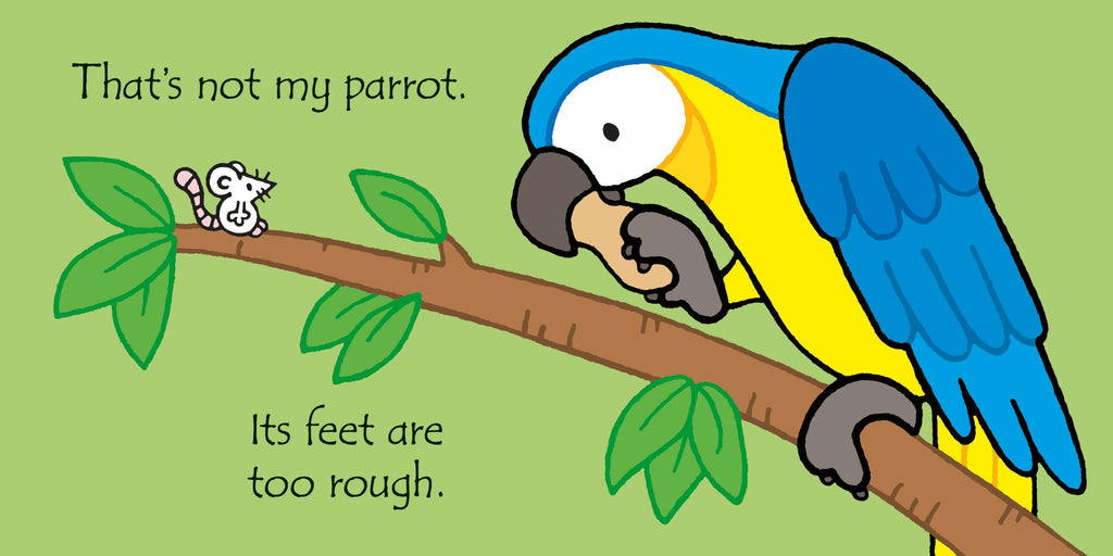 Carte senzoriala Acela nu este papagalul meu, Touchy-feely - That's not my parrot..., Usborne, +3 luni