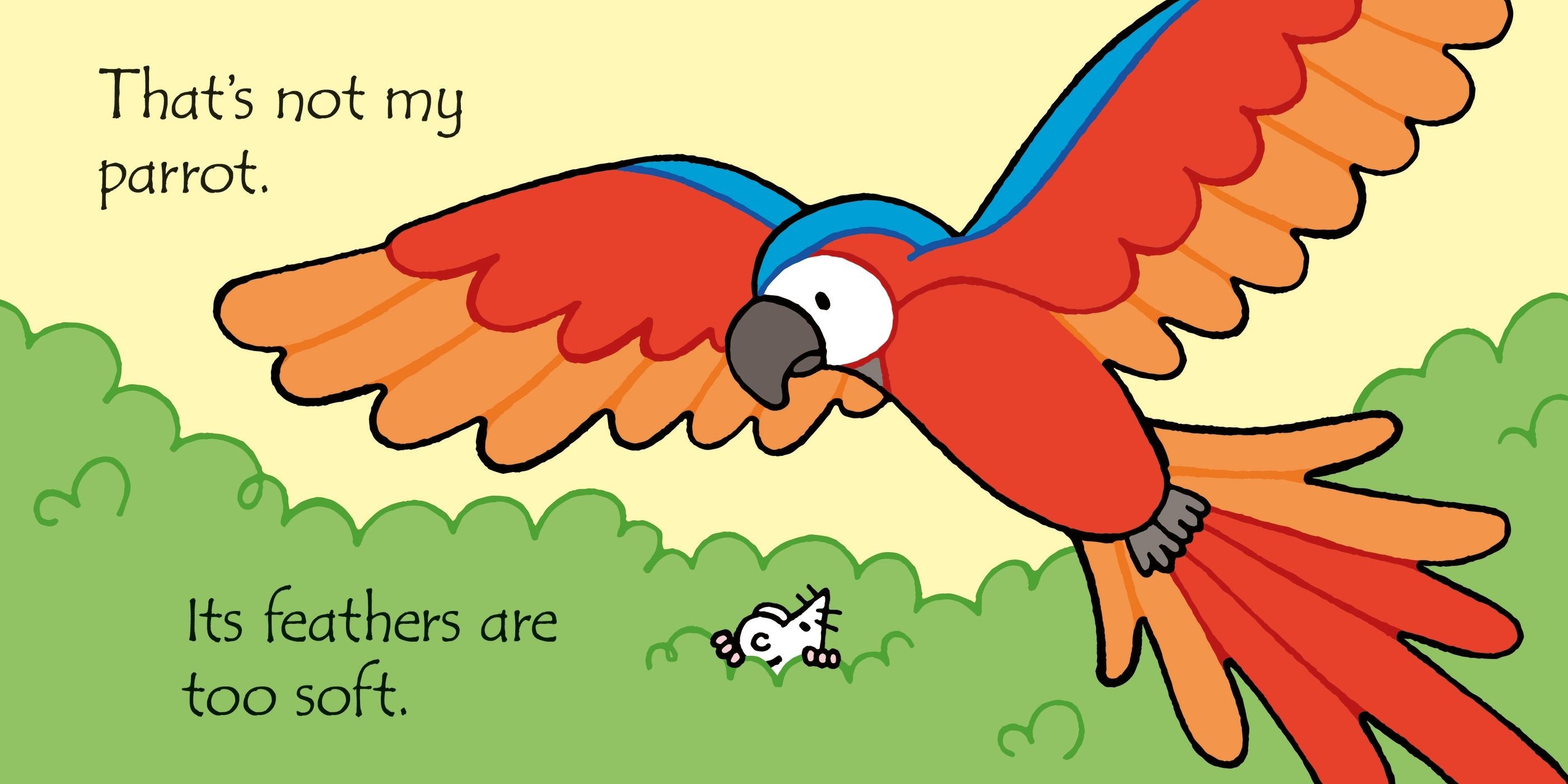 Carte senzoriala Acela nu este papagalul meu, Touchy-feely - That's not my parrot..., Usborne, +3 luni