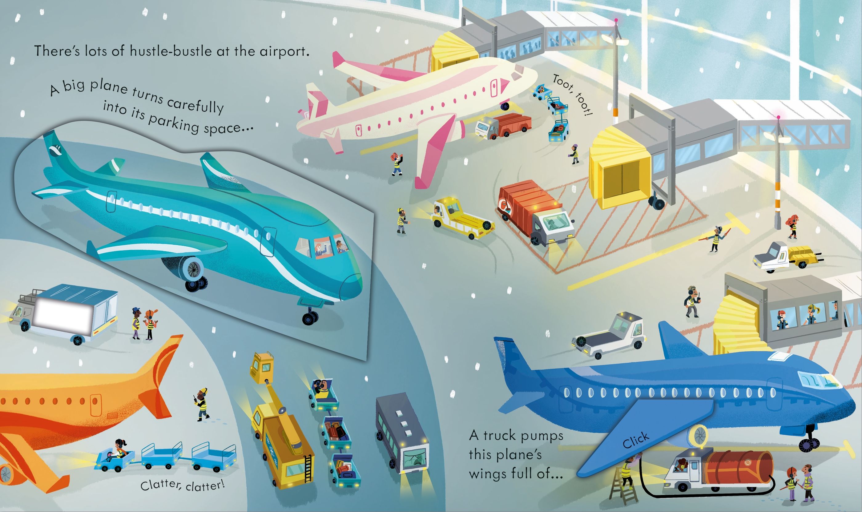 Carte educativa cu clapete Priveste in interior: cum functioneaza un avion, Peep Inside How a Plane Works, Usborne, +3 ani